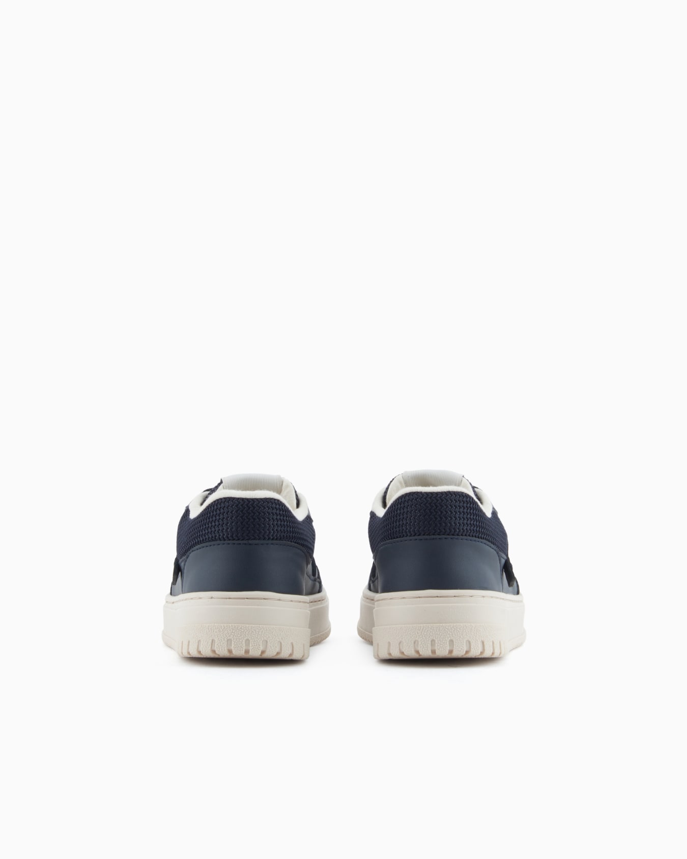 Sneakers en cuir avec détails en mesh Diapositive 3