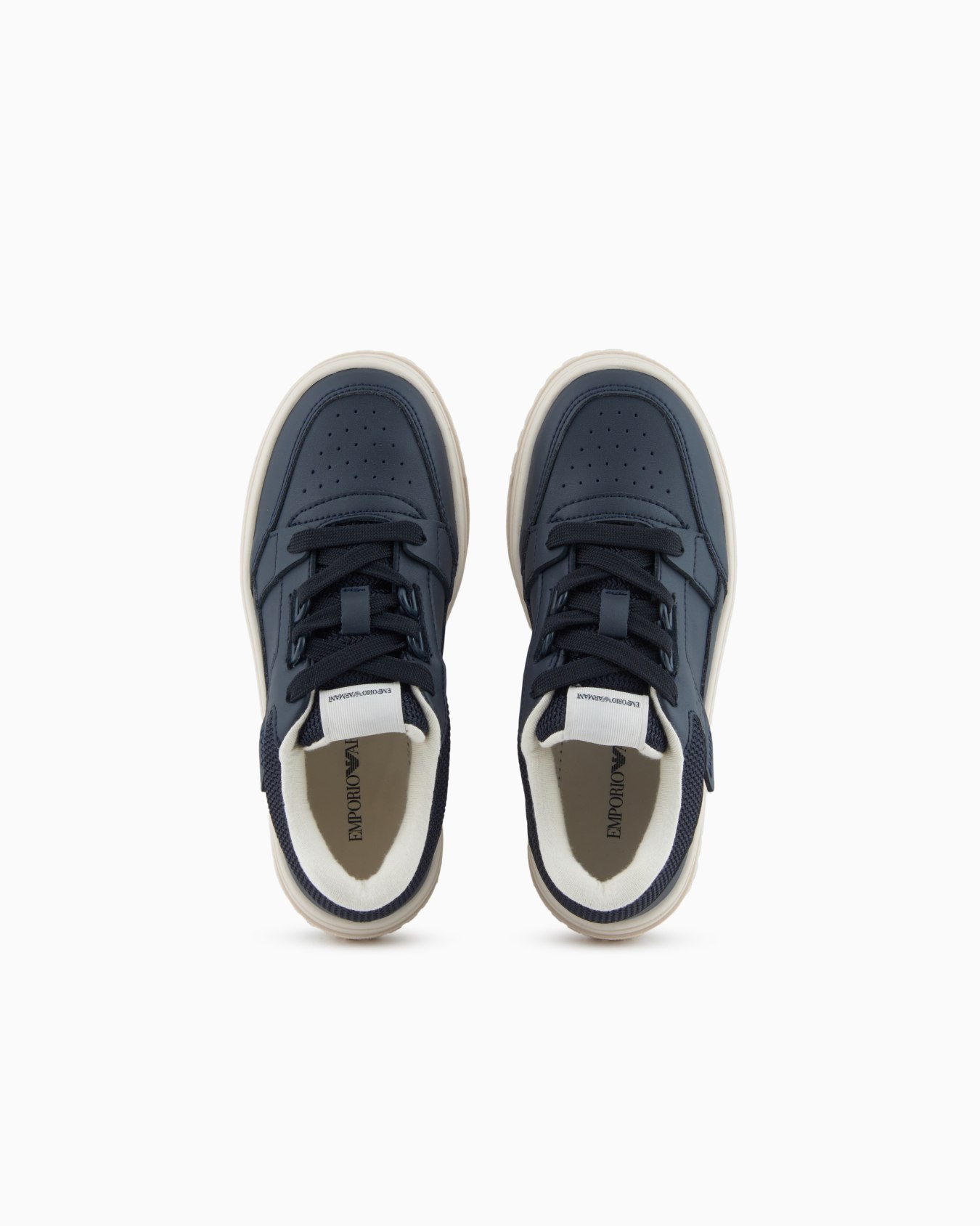 Sneakers en cuir avec détails en mesh Diapositive 2