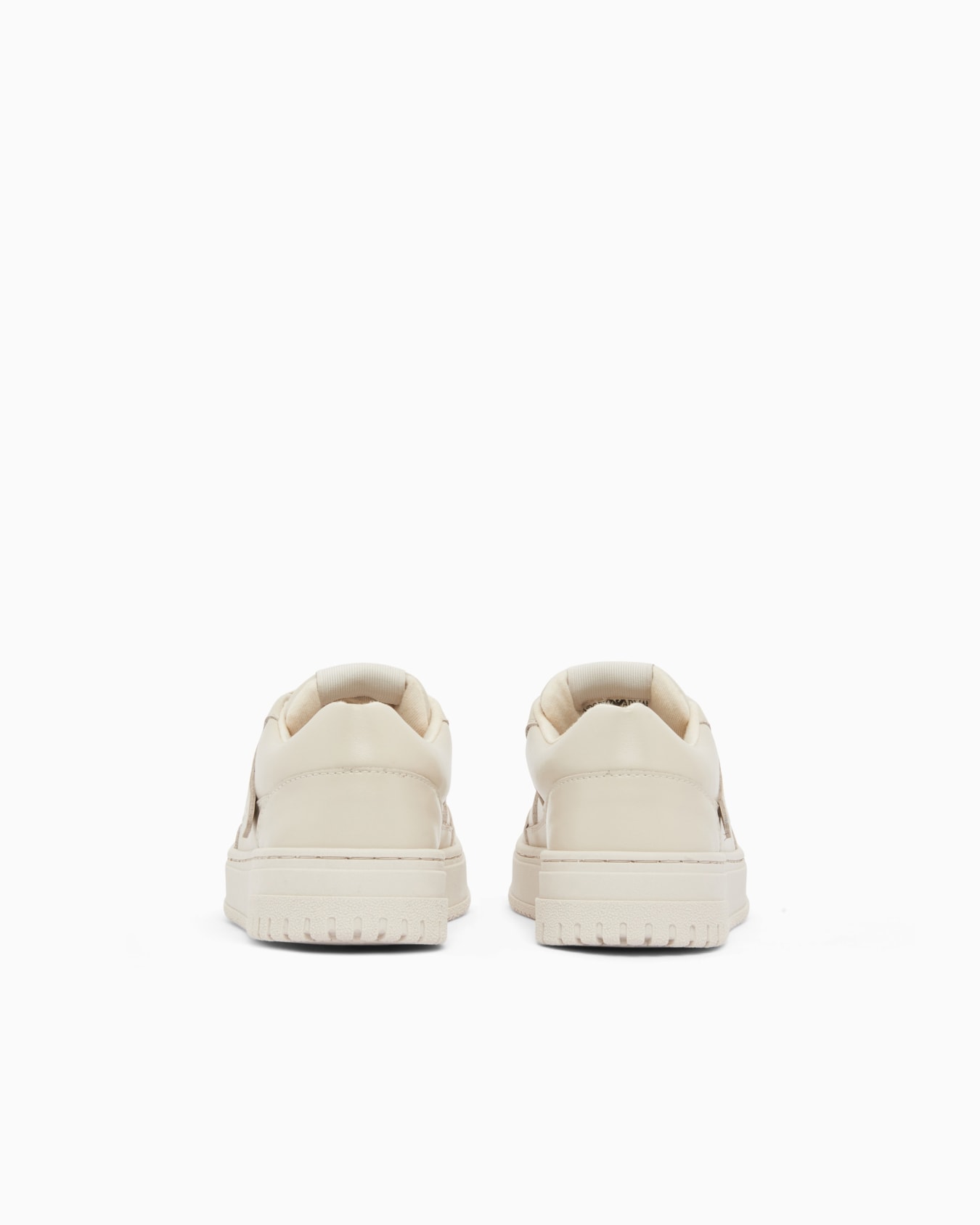 Shiny leather low-top sneakers with a textured rubber sole Slide 3