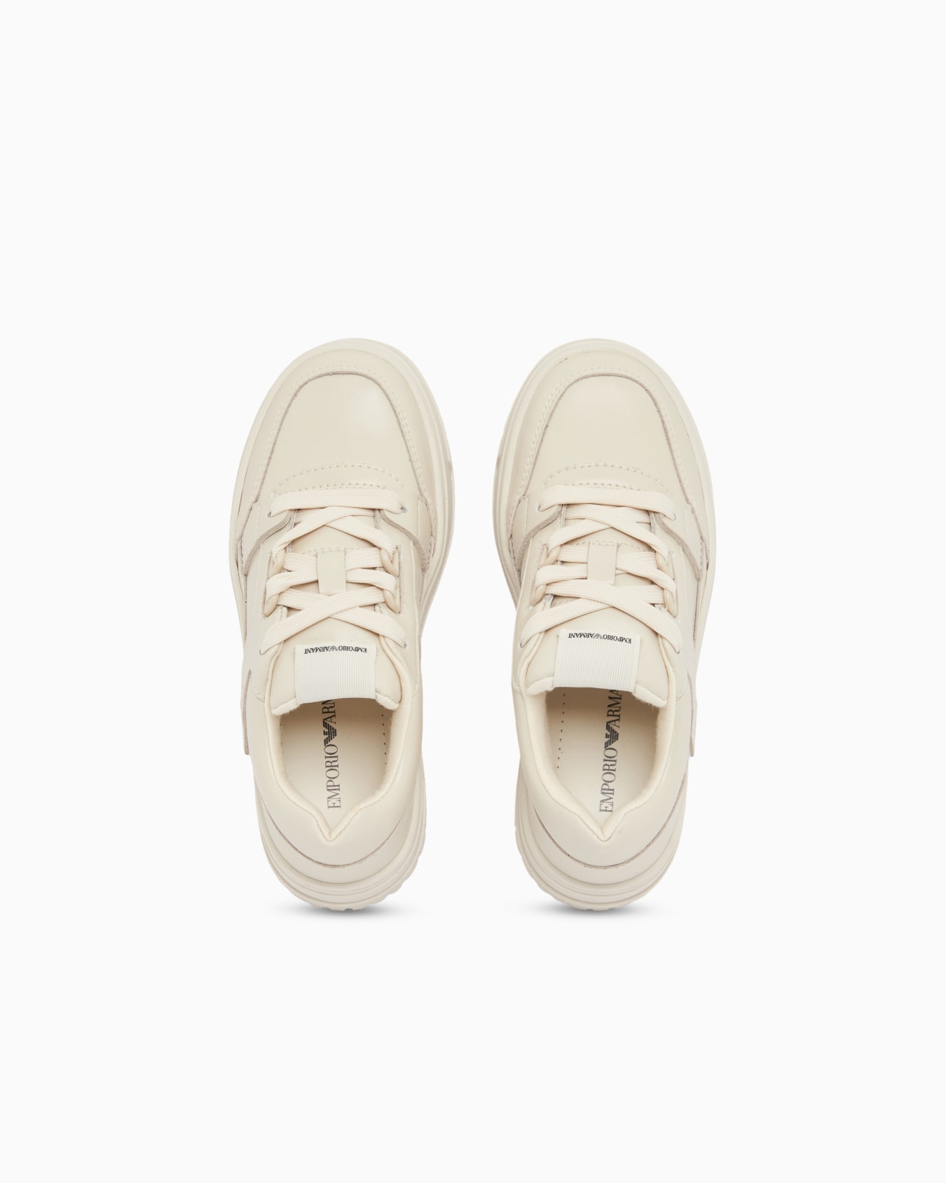 Shiny leather low-top sneakers with a textured rubber sole Slide 2