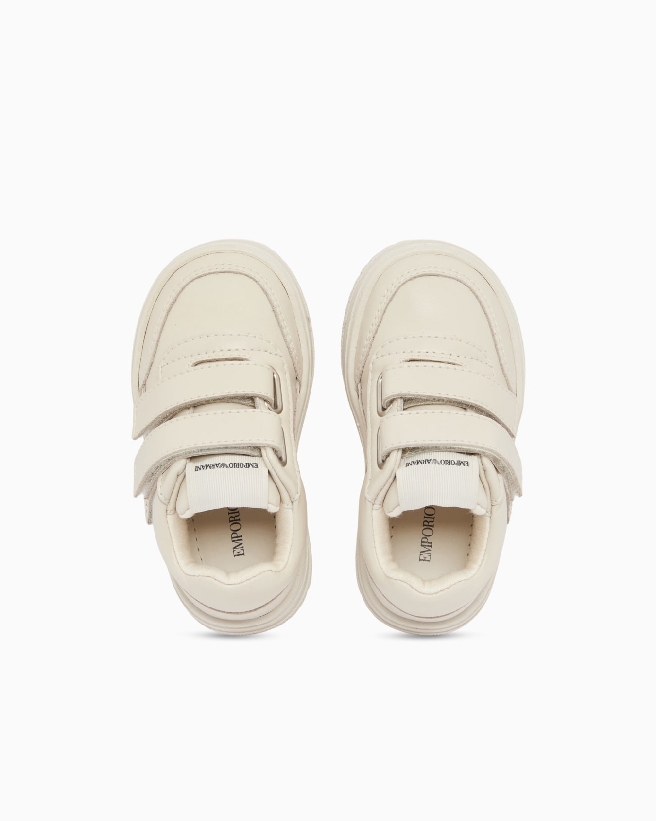 Sneakers with shiny leather and double strap closure Slide 2