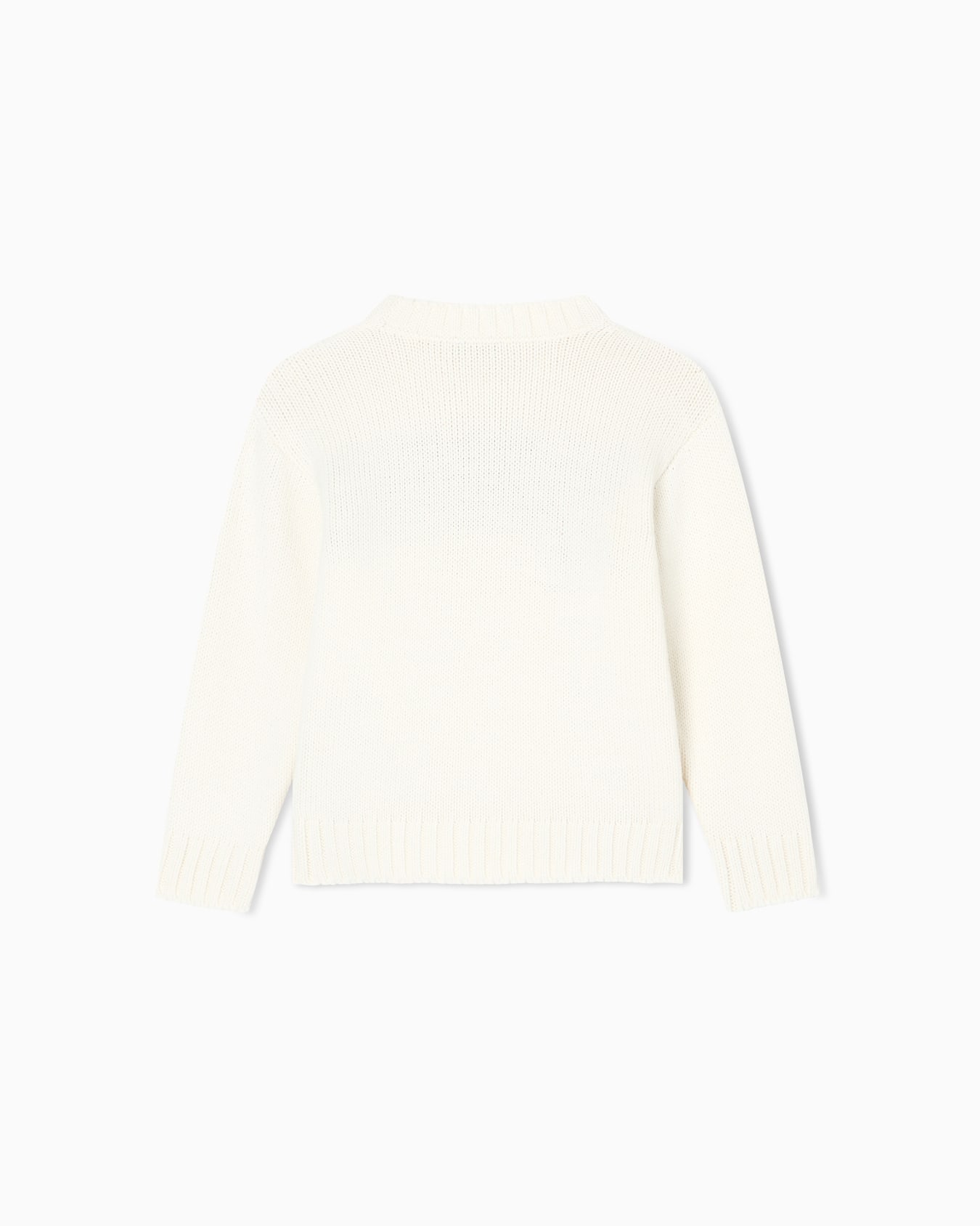 Pullover aus Schurwolle mit Beimischung mit Jacquard-Logo Folie 2