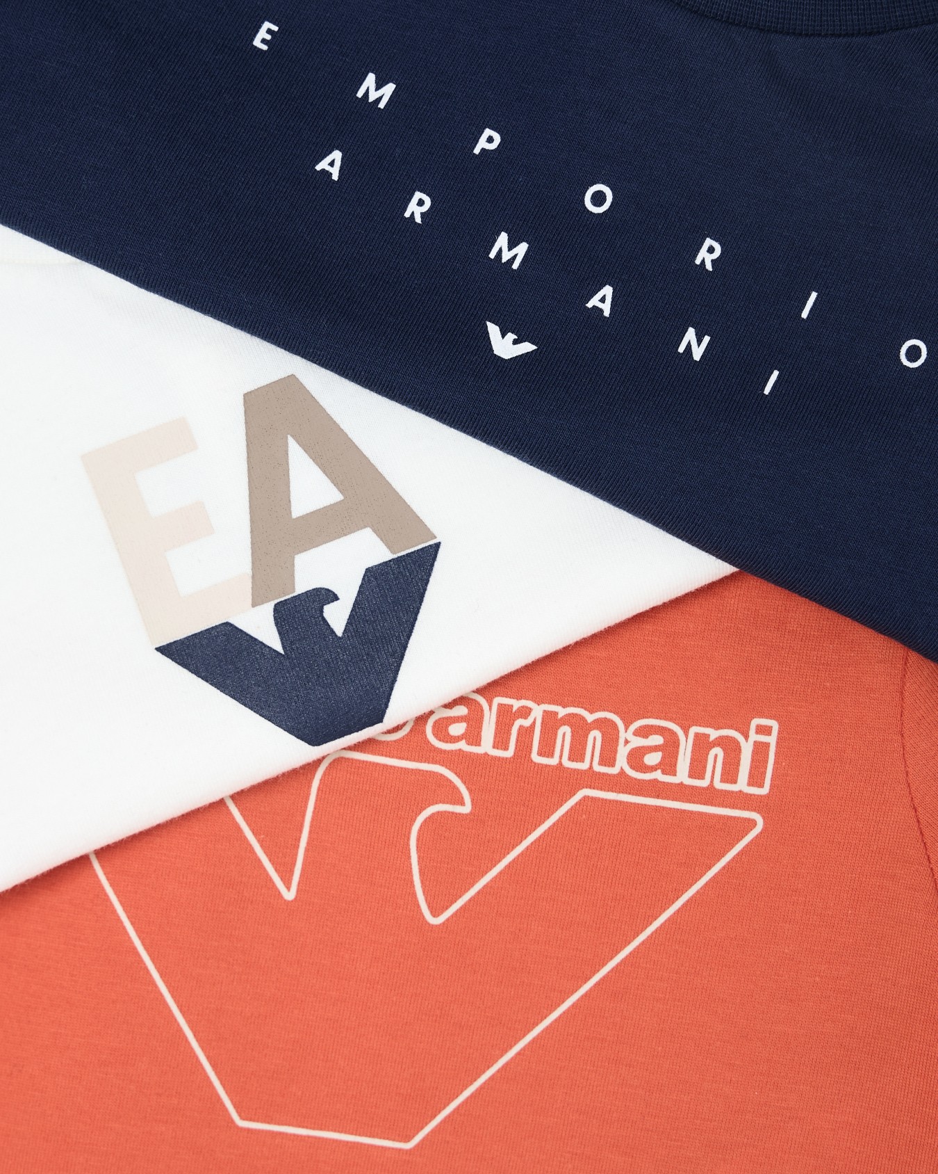 Paquete de tres camisetas de punto con logotipo estampado ASV Diapositiva 1