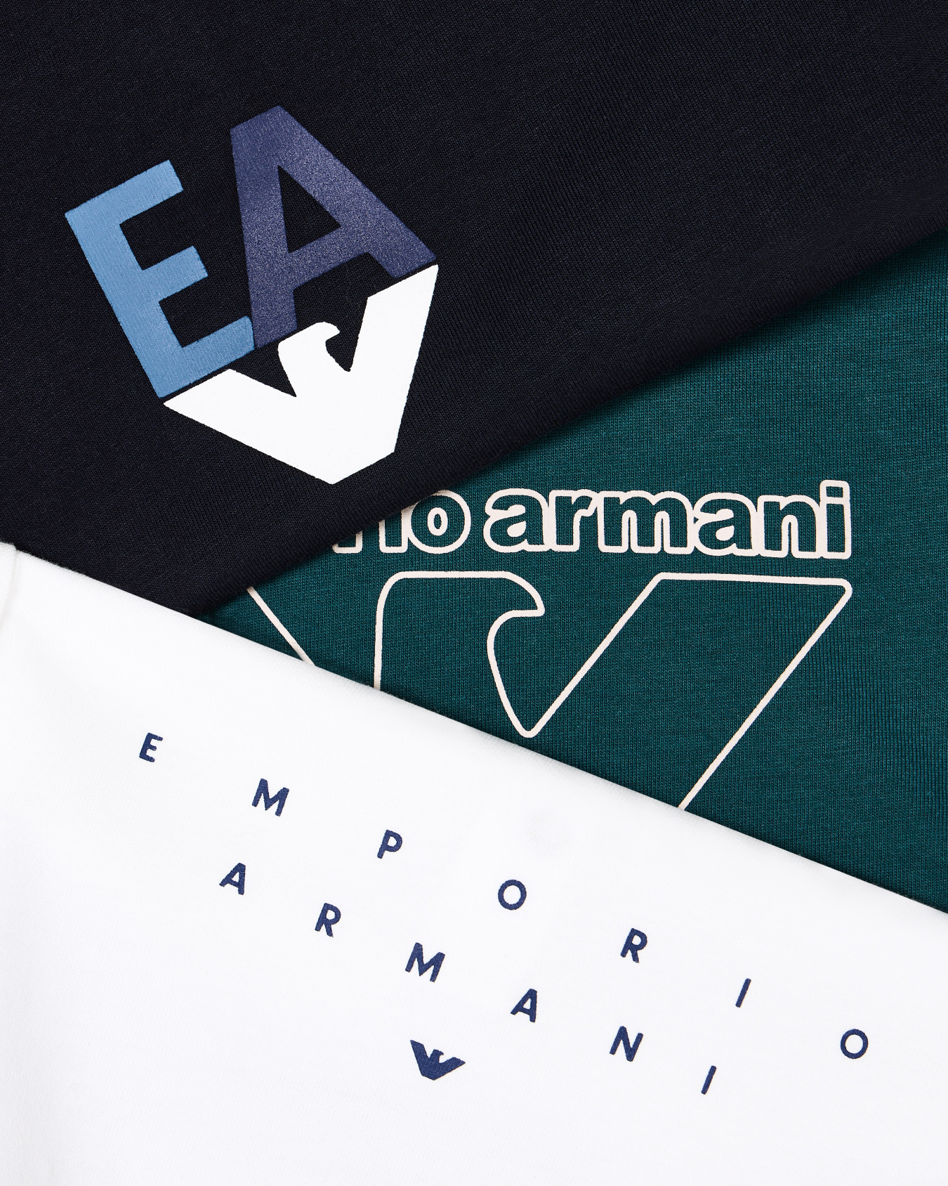 Paquete de tres camisetas de punto con logotipo estampado ASV Diapositiva 1