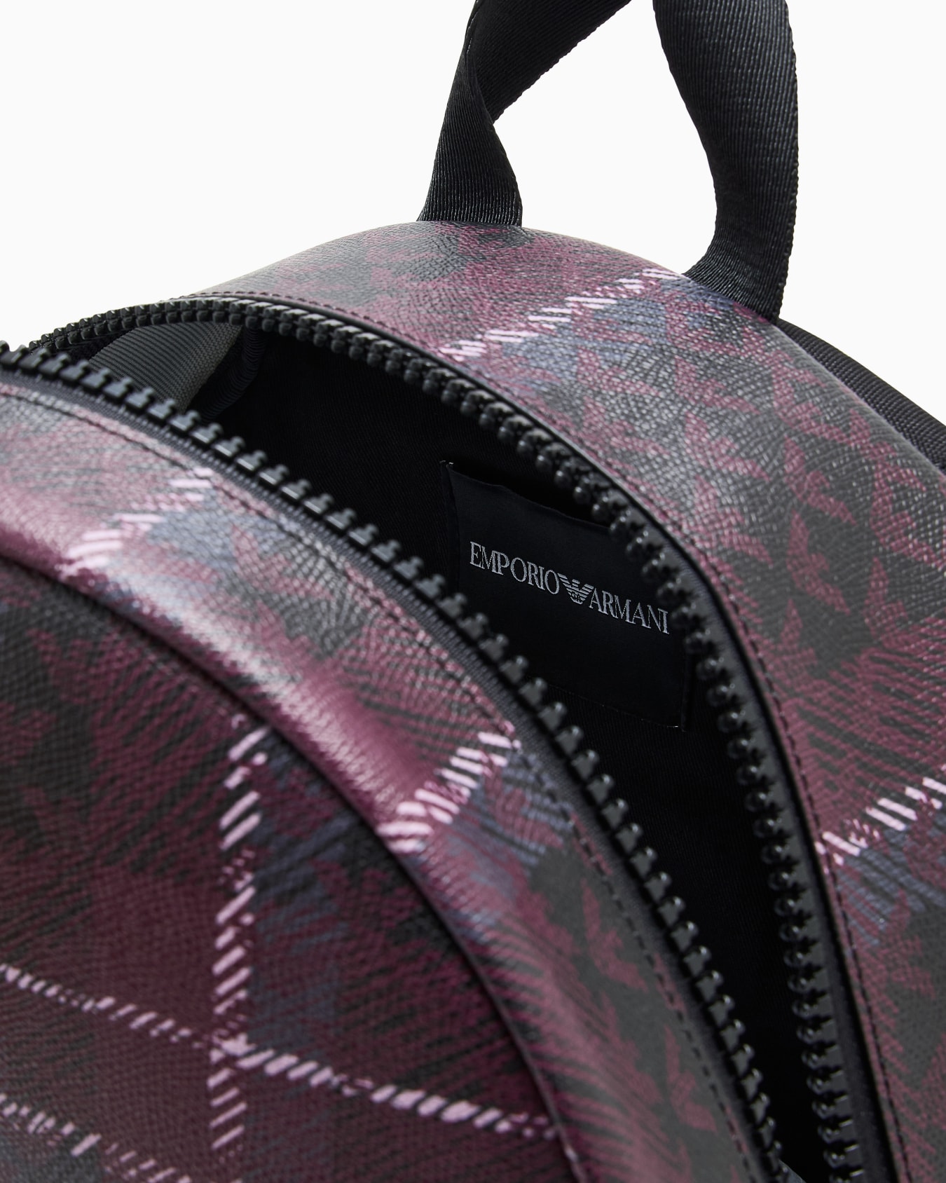 Backpack with an all-over eagle pattern and front zip pocket Slide 3
