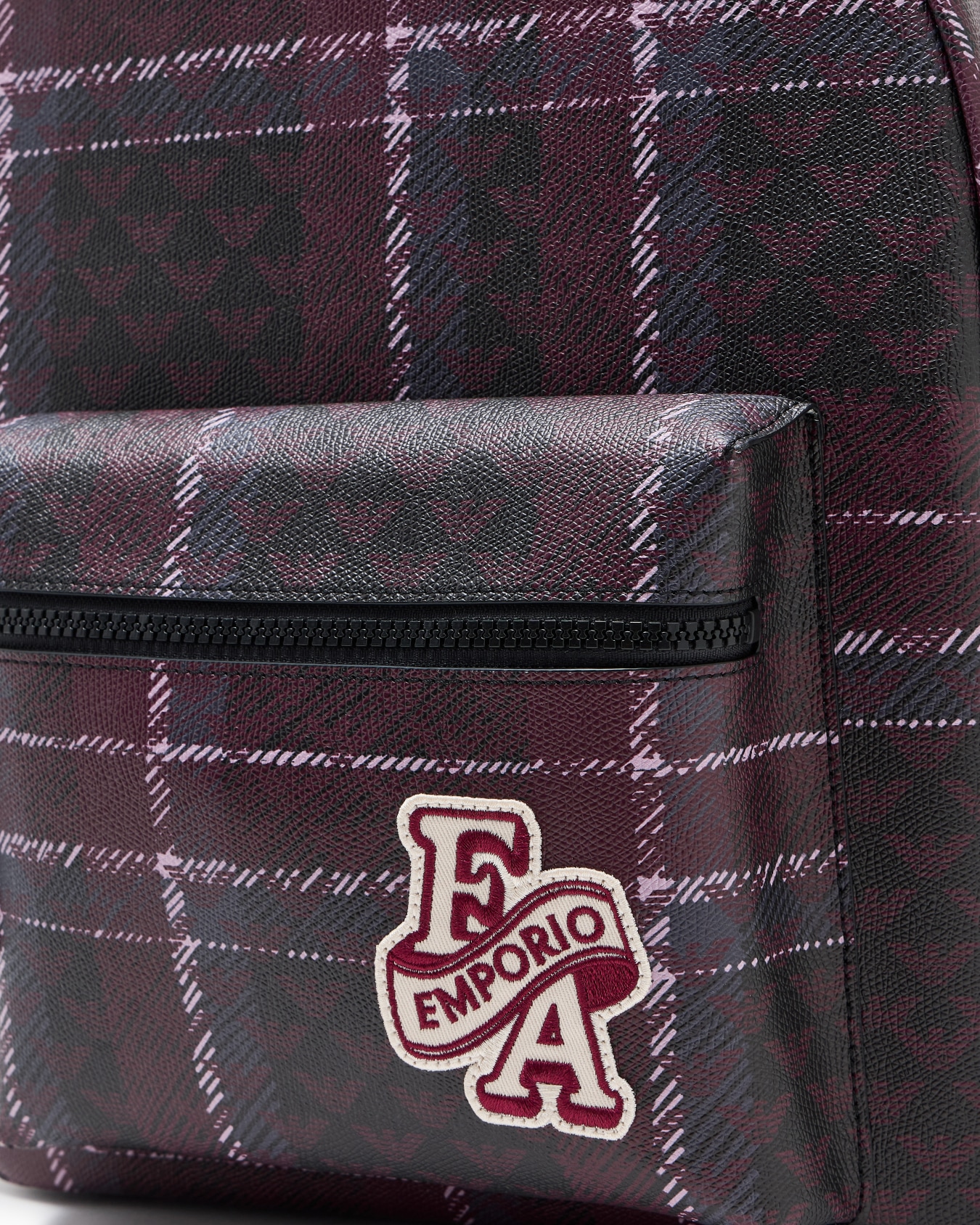 Backpack with an all-over eagle pattern and front zip pocket Slide 4