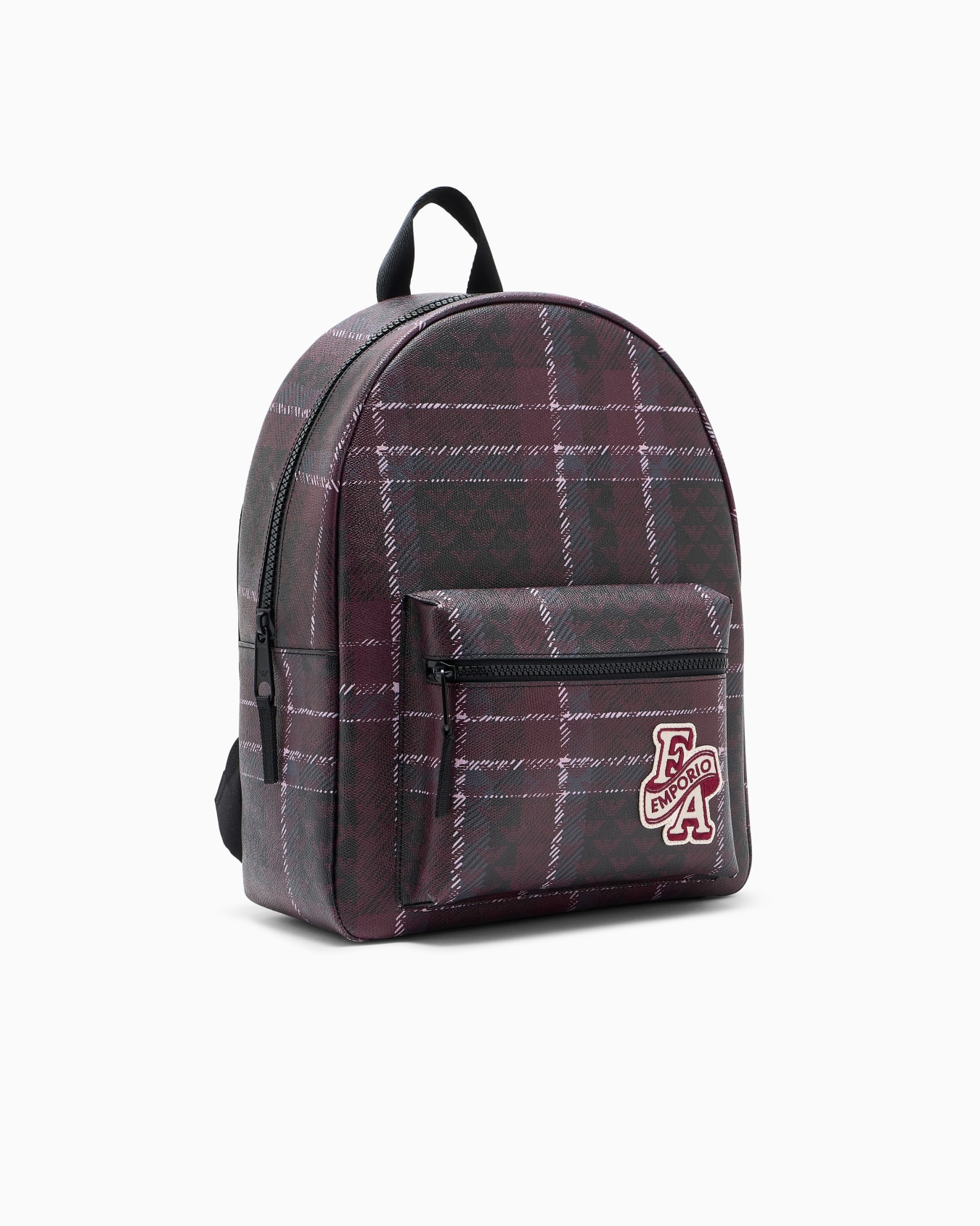 Backpack with an all-over eagle pattern and front zip pocket Slide 1