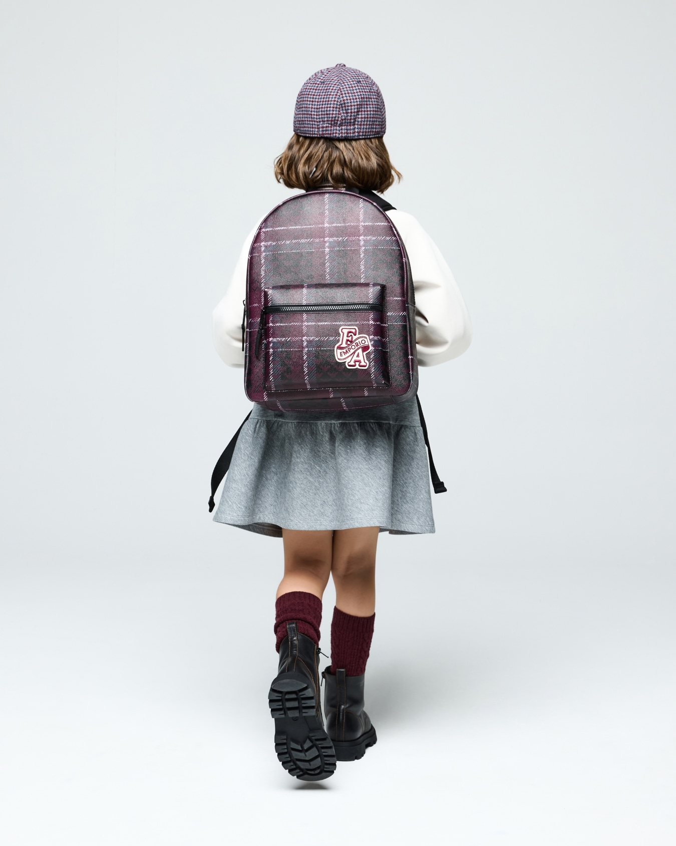 Backpack with an all-over eagle pattern and front zip pocket Slide 5