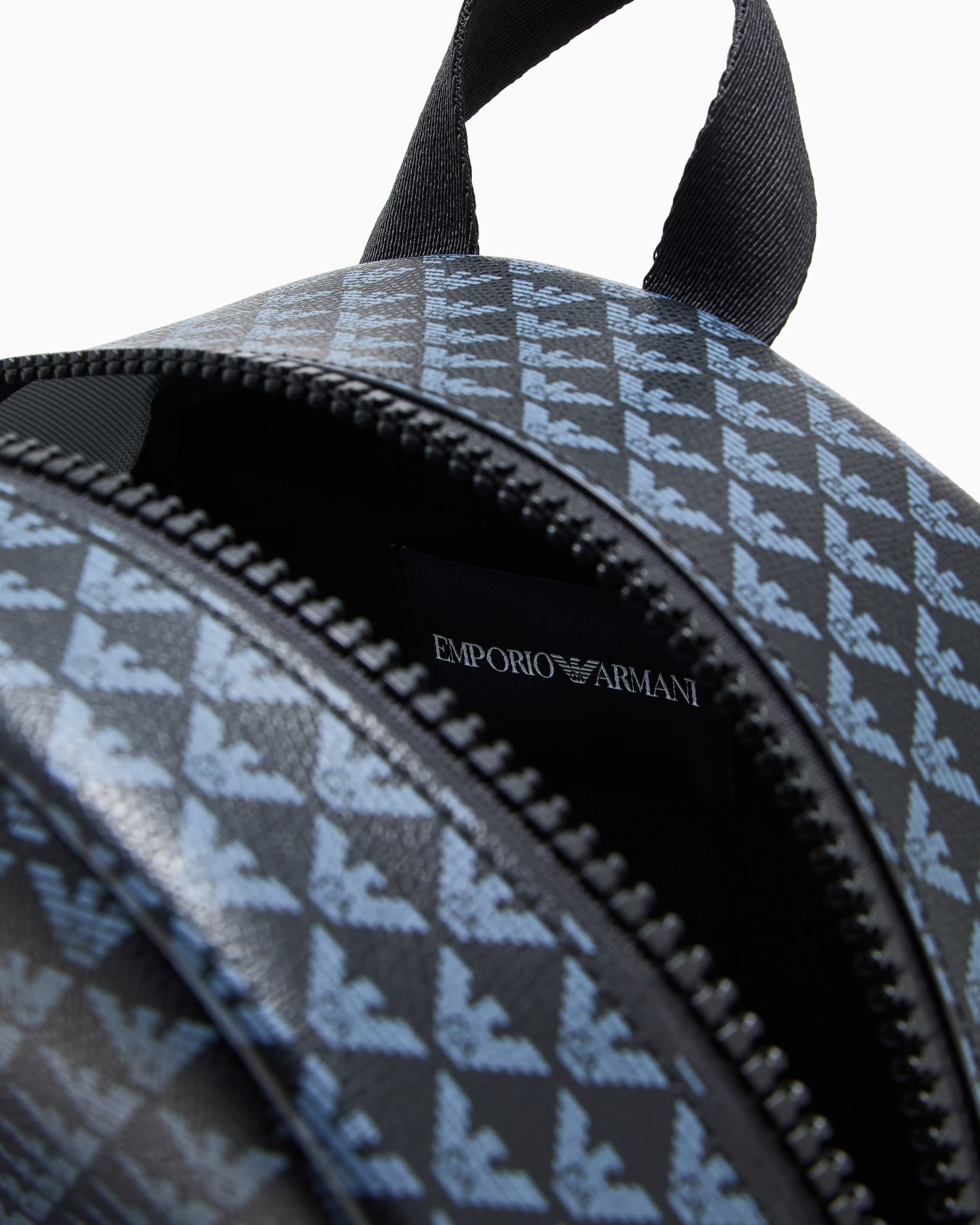 Backpack with an all-over eagle pattern and front zip pocket Slide 3