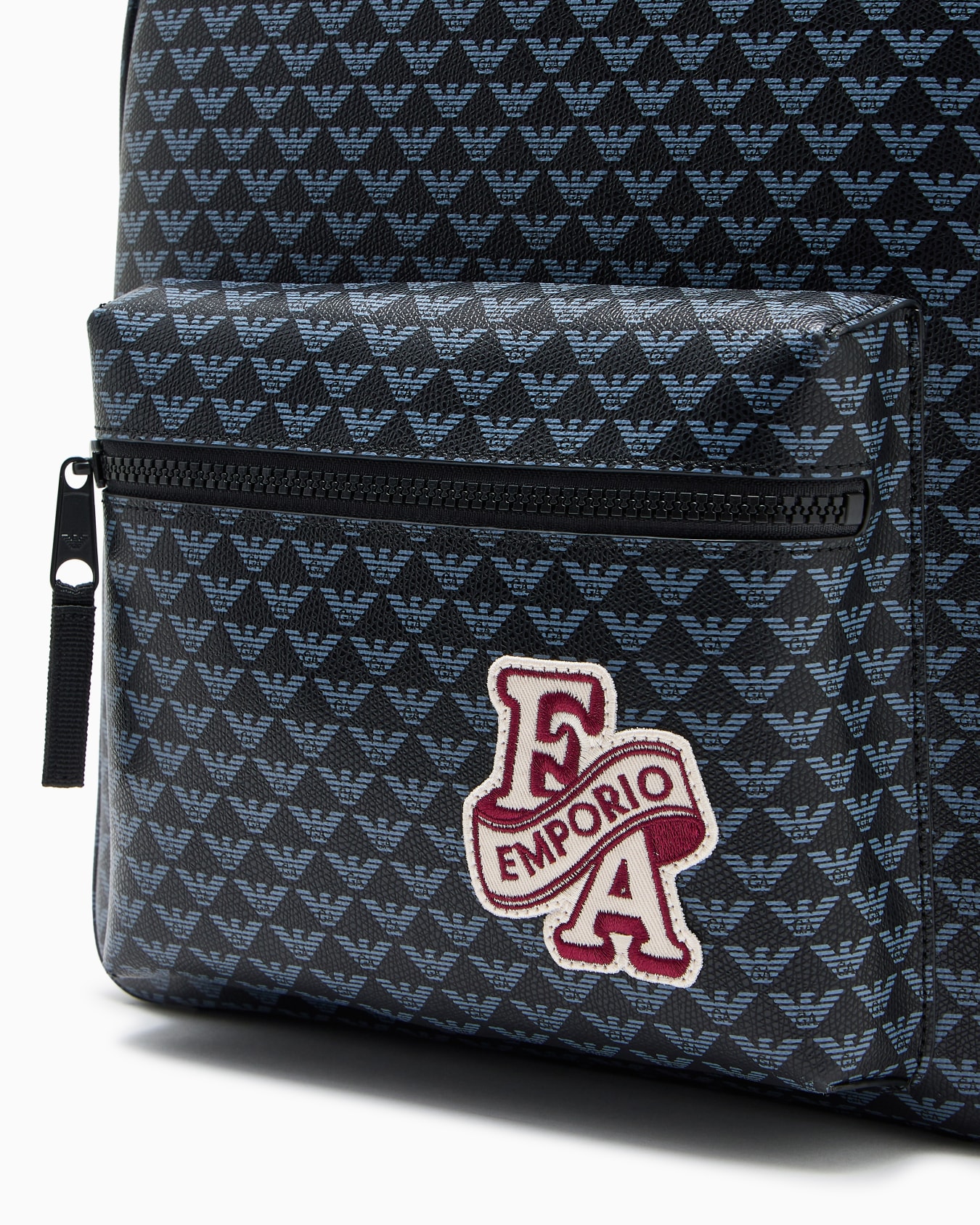 Backpack with an all-over eagle pattern and front zip pocket Slide 4