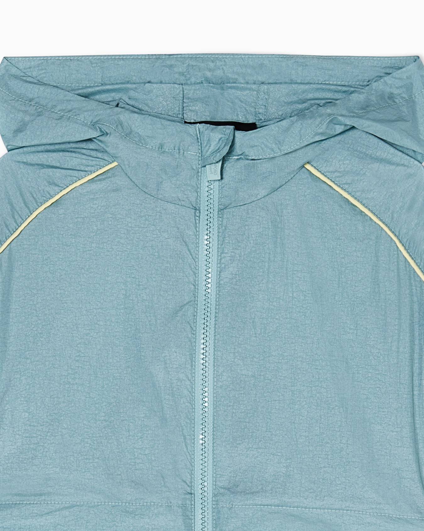 Blouson en nylon avec capuche et passepoil Diapositive 1