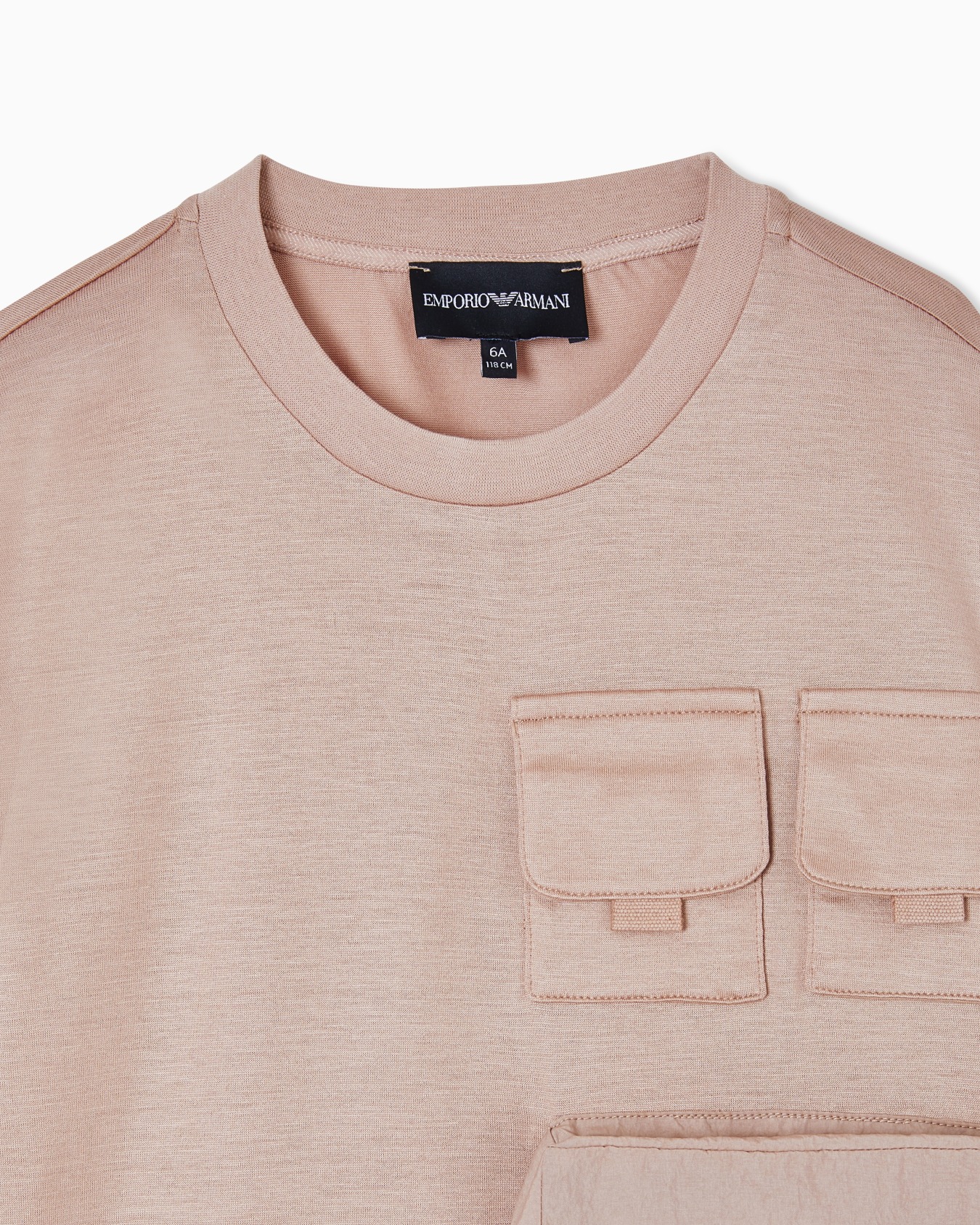 Tシャツ リヨセル混紡ジャージー マルチポケット スライドする 1