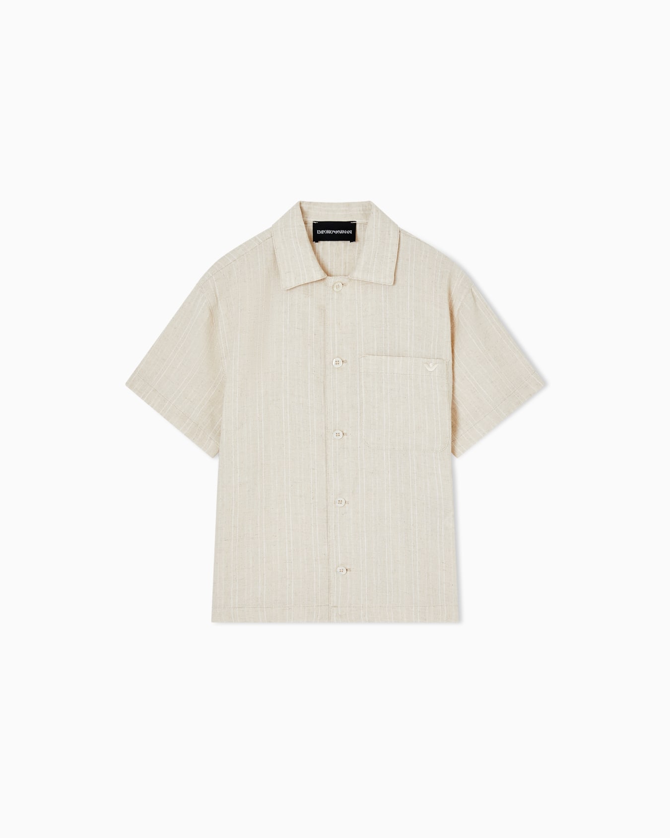 Chemisier en mélange de lin rayé jacquard Diapositive 0