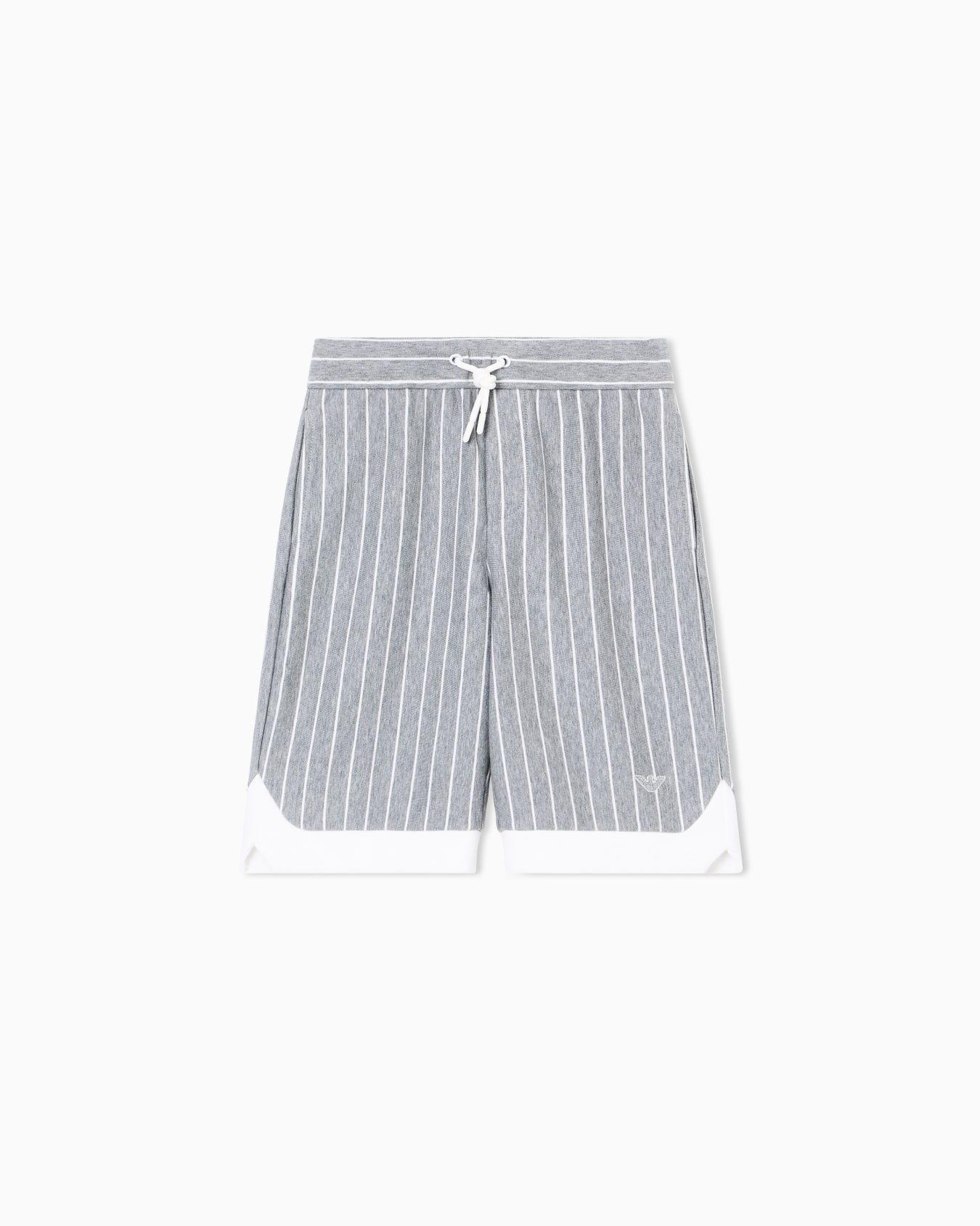 Striped jersey drawstring Bermuda shorts Slide 0