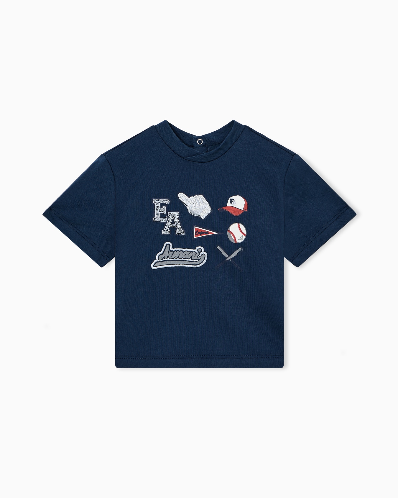 Heavy jersey T-shirt with baseball embroidery スライドする 0