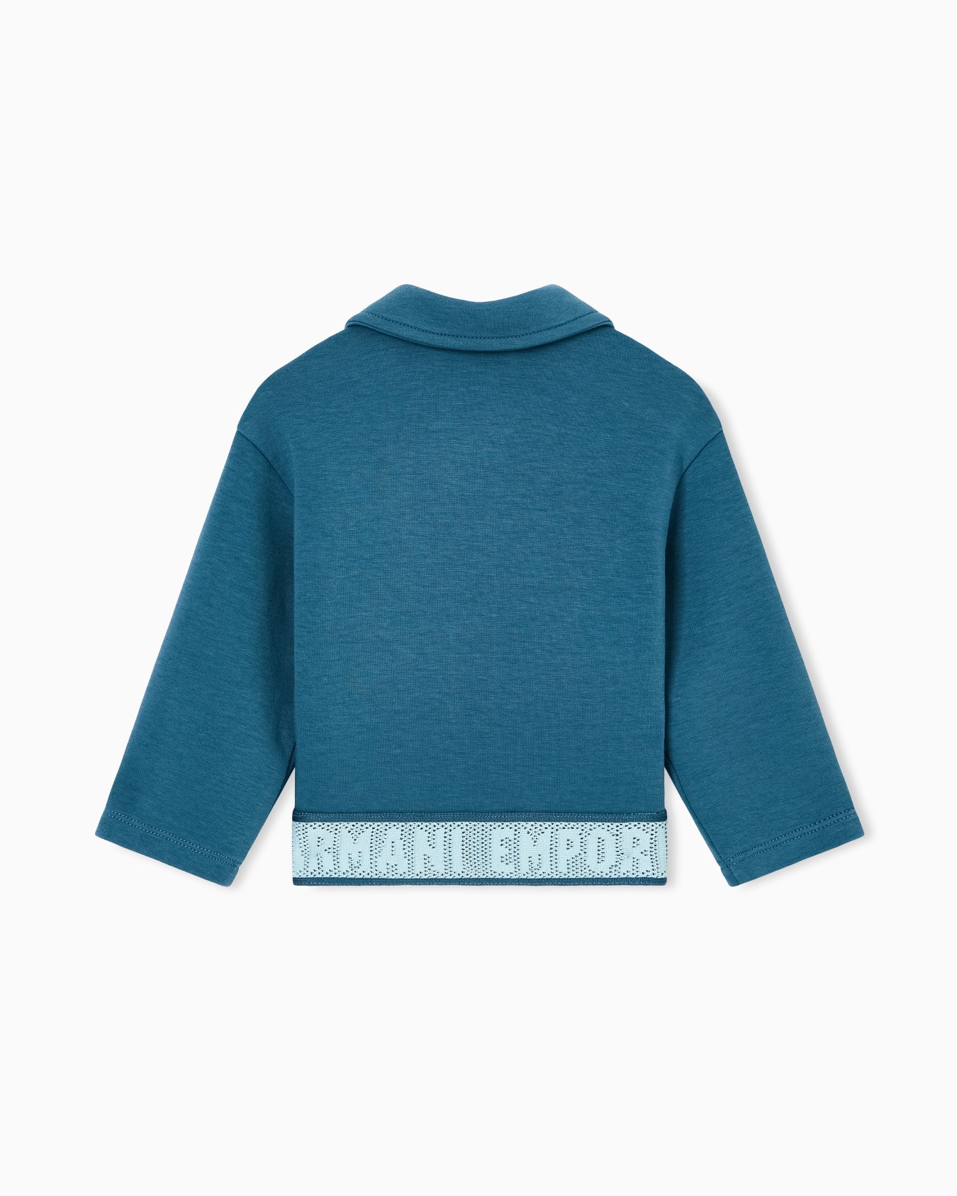 Double jersey sweatshirt with zip and logo tape スライドする 2