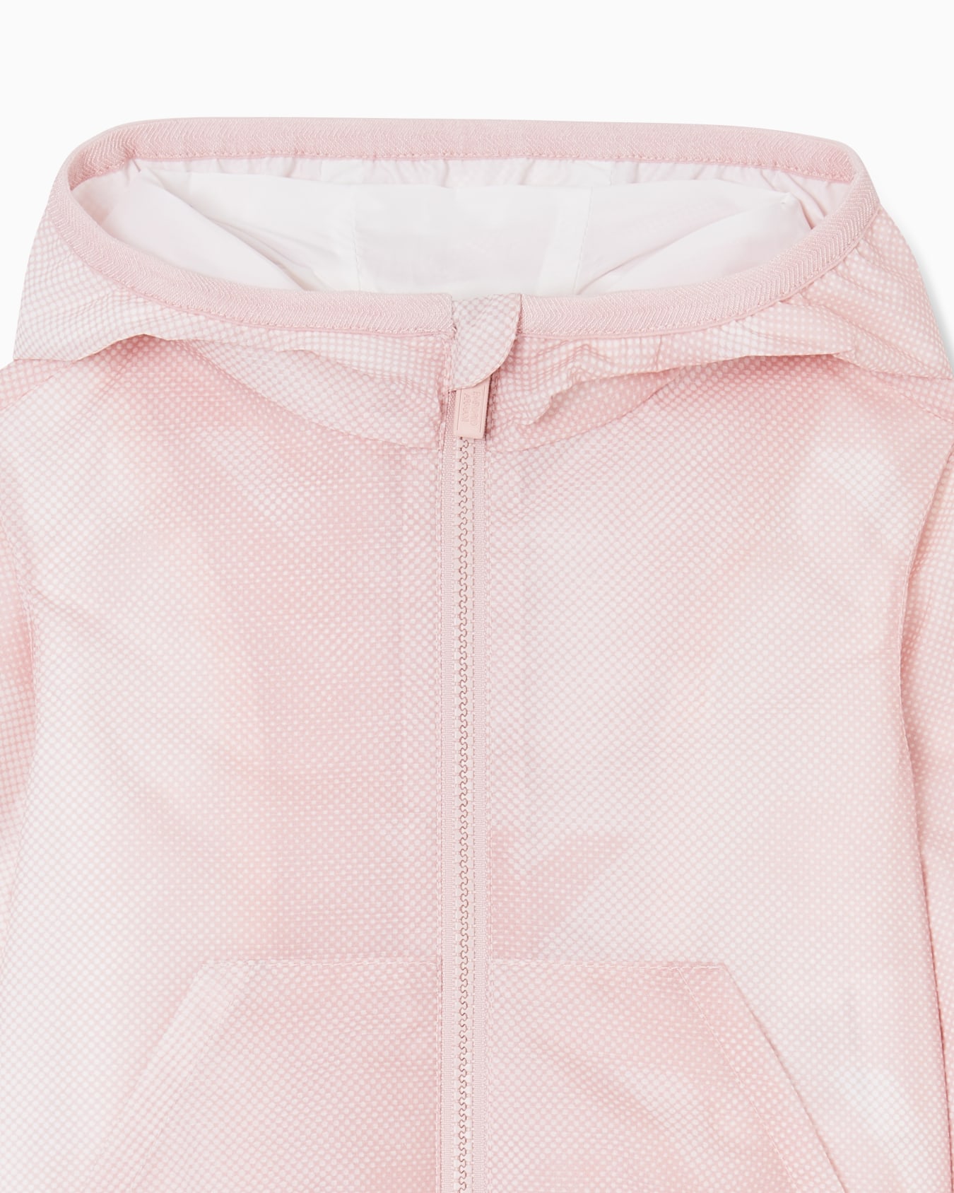 Hooded blouson in all-over eagle nylon スライドする 1