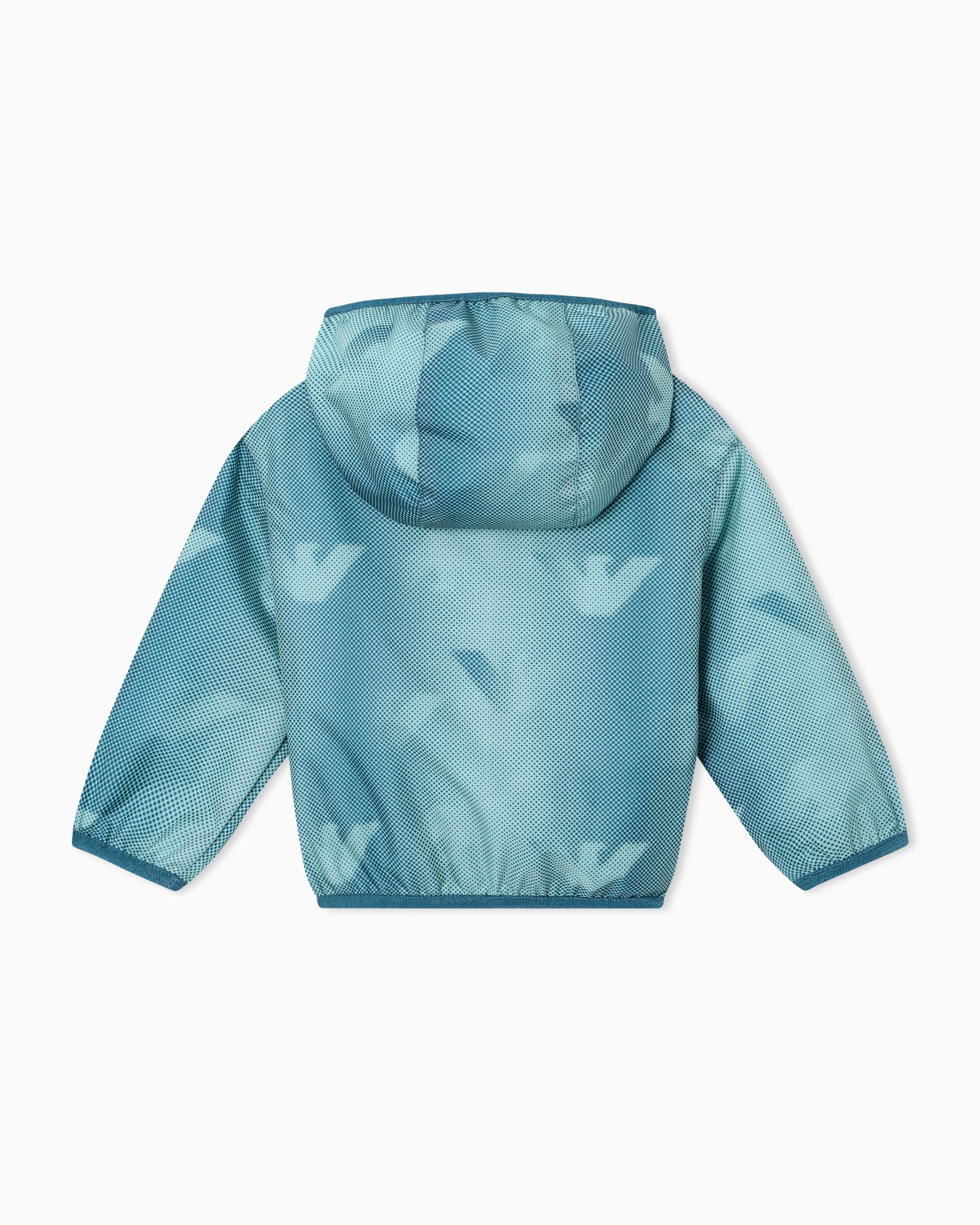 Hooded blouson in all-over eagle nylon スライドする 2