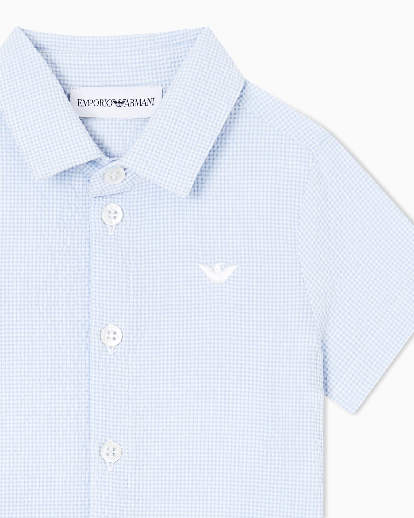 Stretch cotton seersucker shirt Slide 1