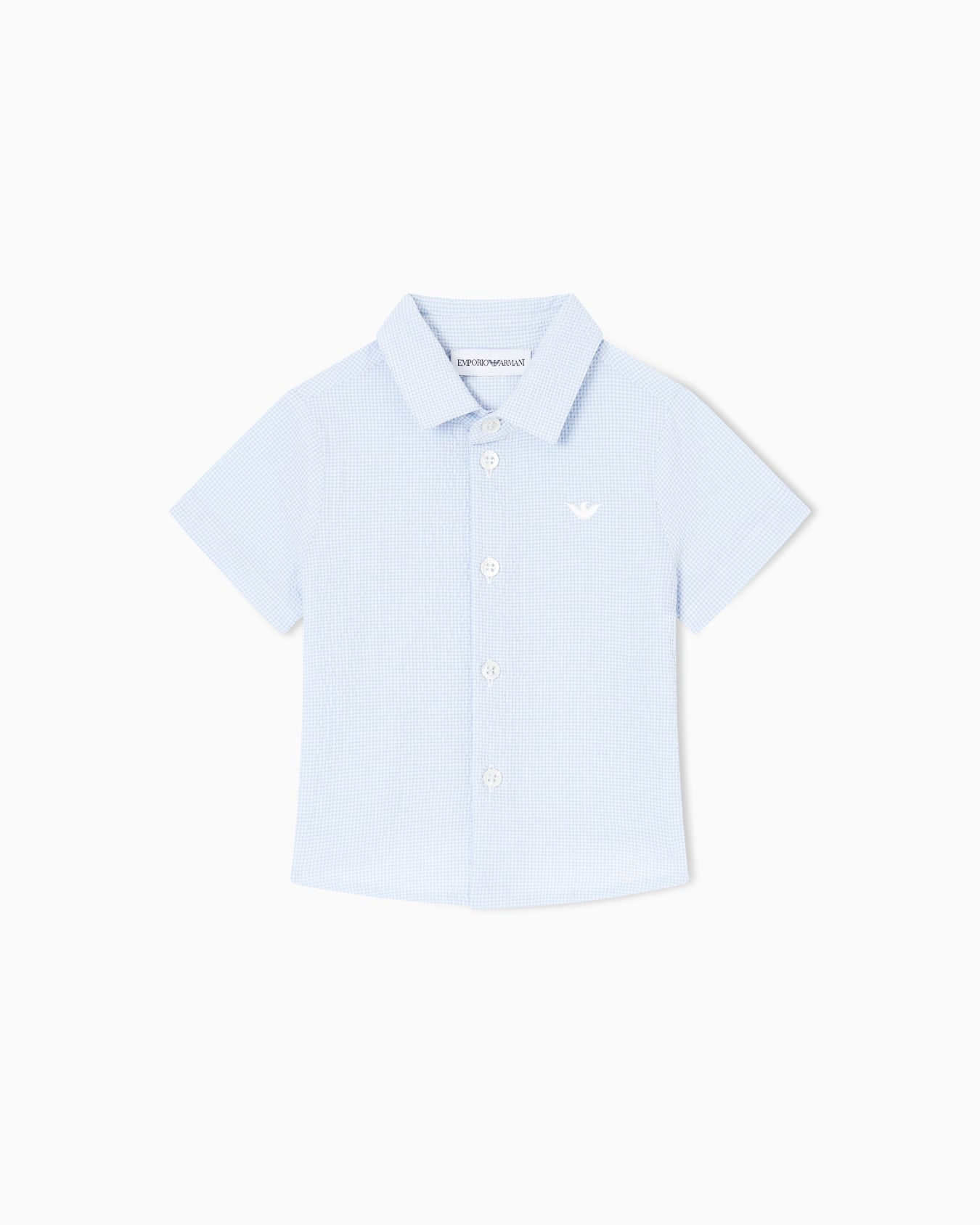 Stretch cotton seersucker shirt Slide 0