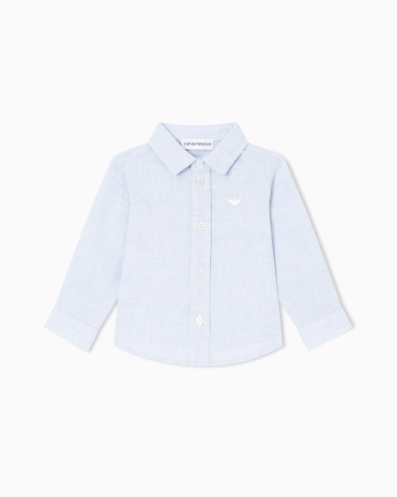 Linen-blend poplin shirt Slide 0