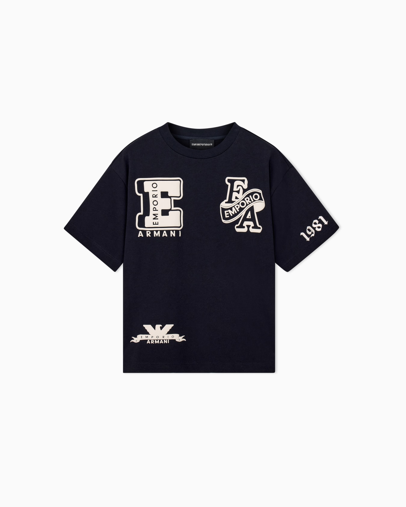 Heavy cotton jersey T-shirt with bold graphic print Slide 0