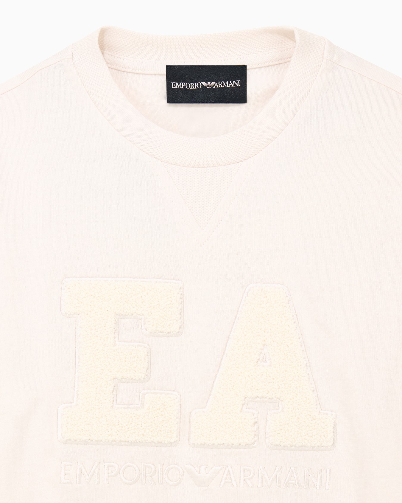 Long-sleeve cotton jersey T-shirt with raised embroidery Slide 1