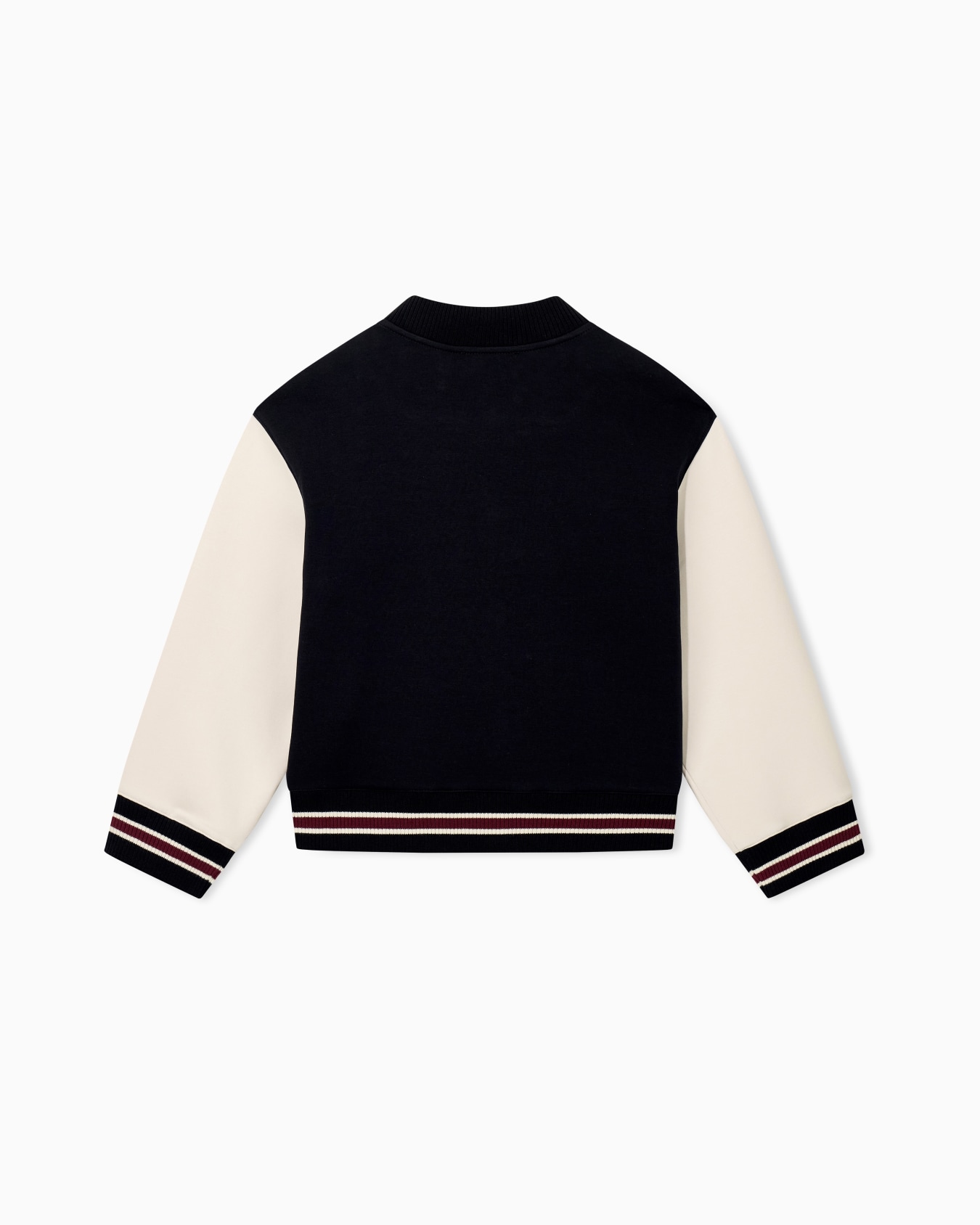 Double jersey varsity sweatshirt with contrasting sleeves Slide 2
