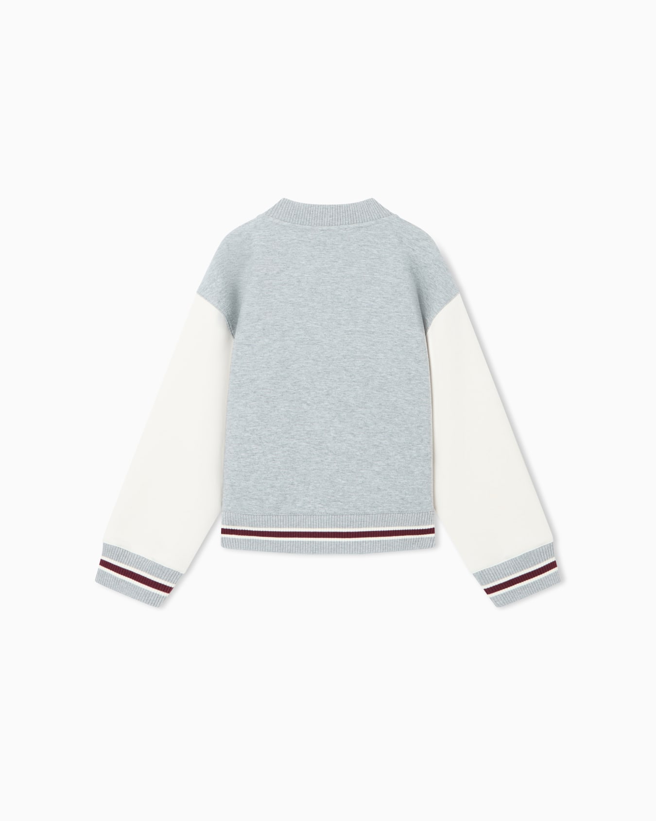 Double jersey varsity sweatshirt with contrasting sleeves Slide 2