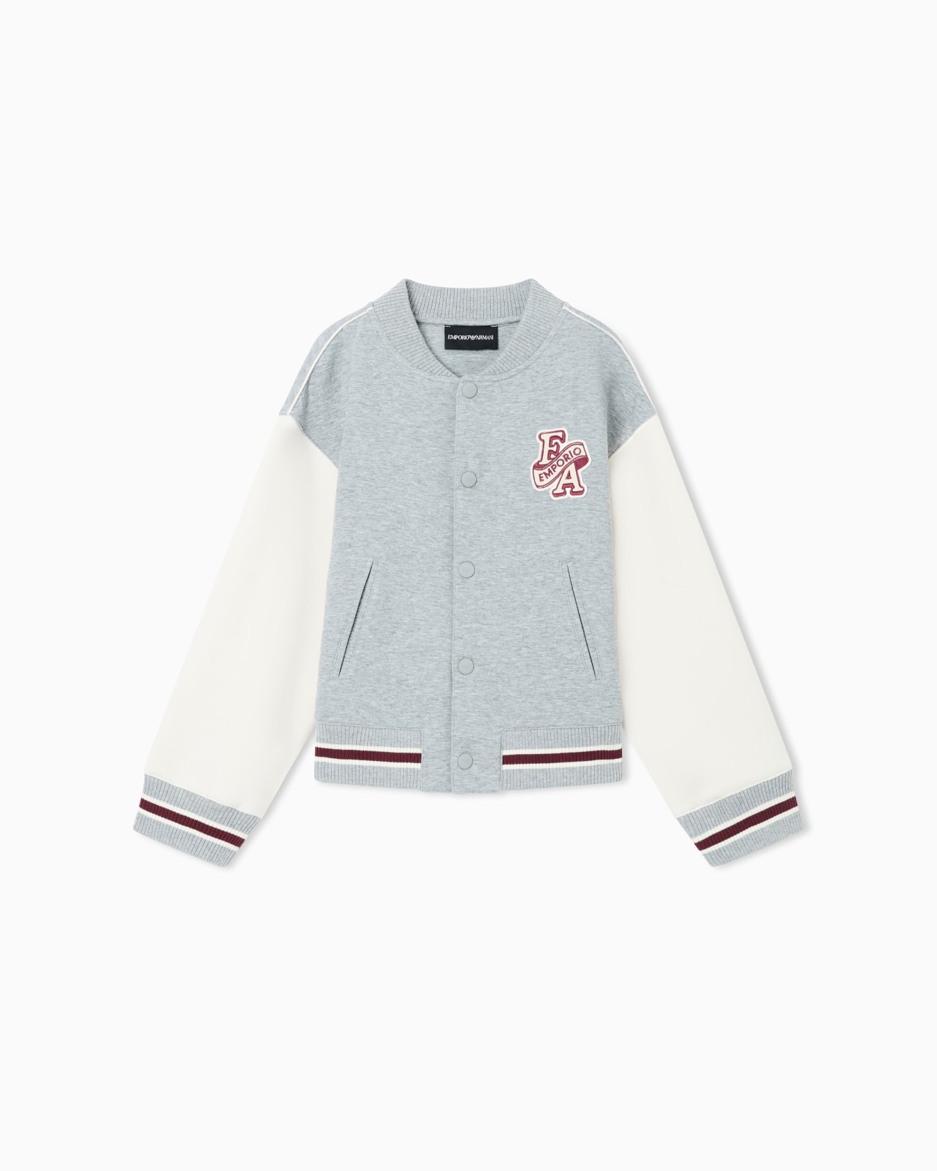 Double jersey varsity sweatshirt with contrasting sleeves Slide 0