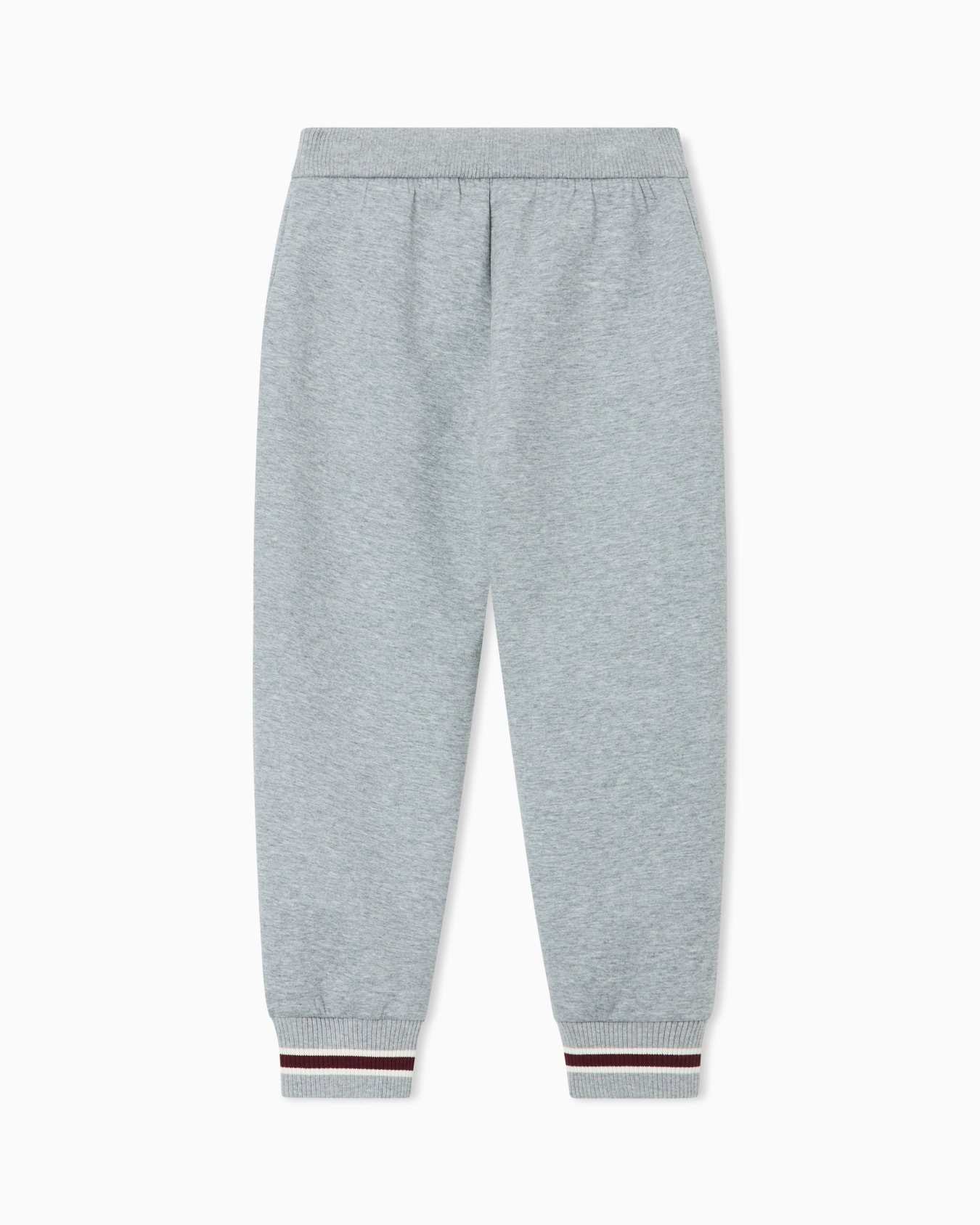 Double jersey jogger trousers with striped ribbed cuffs Slide 2