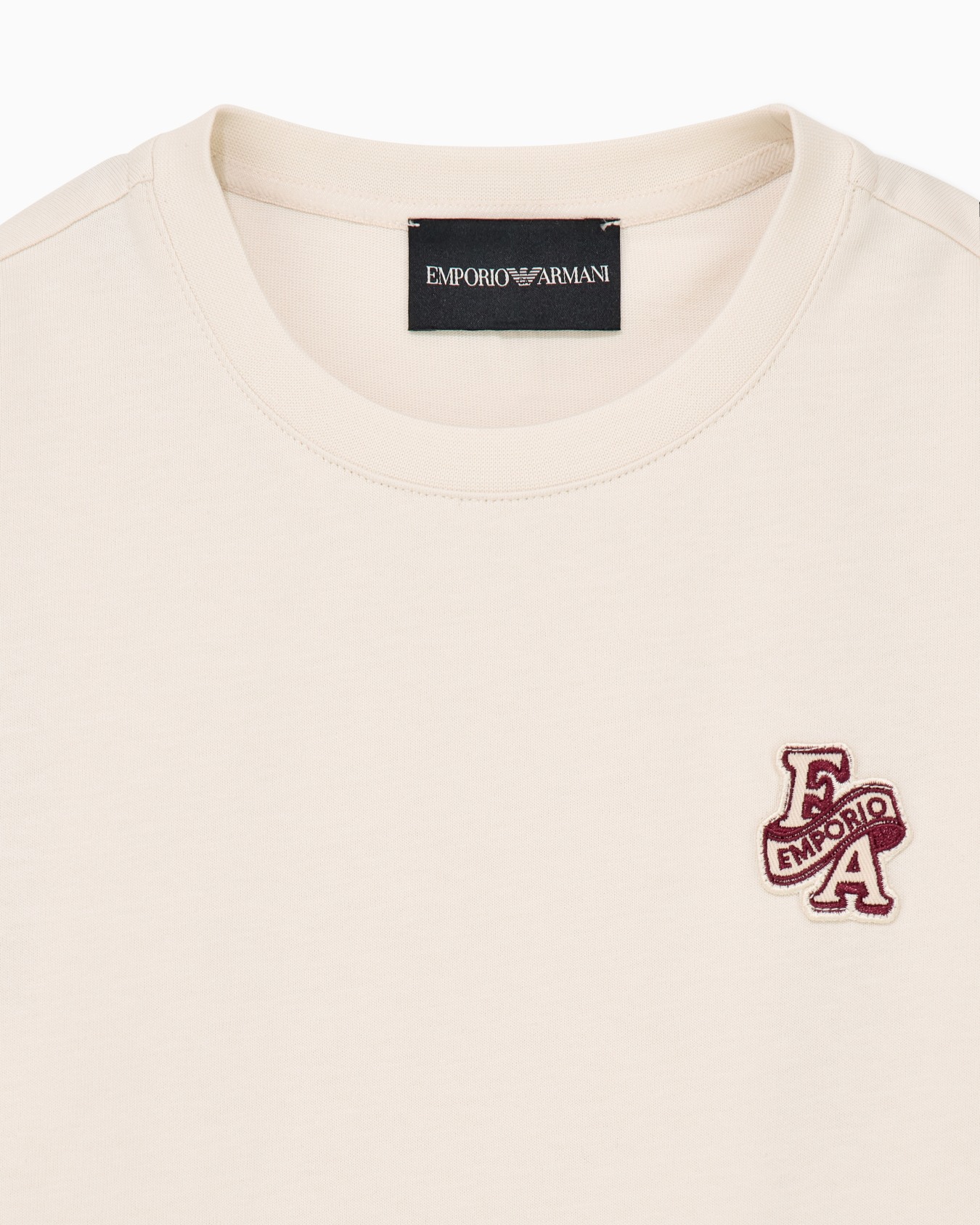Heavy cotton jersey set with a crew neck T-shirt and shorts Slide 1