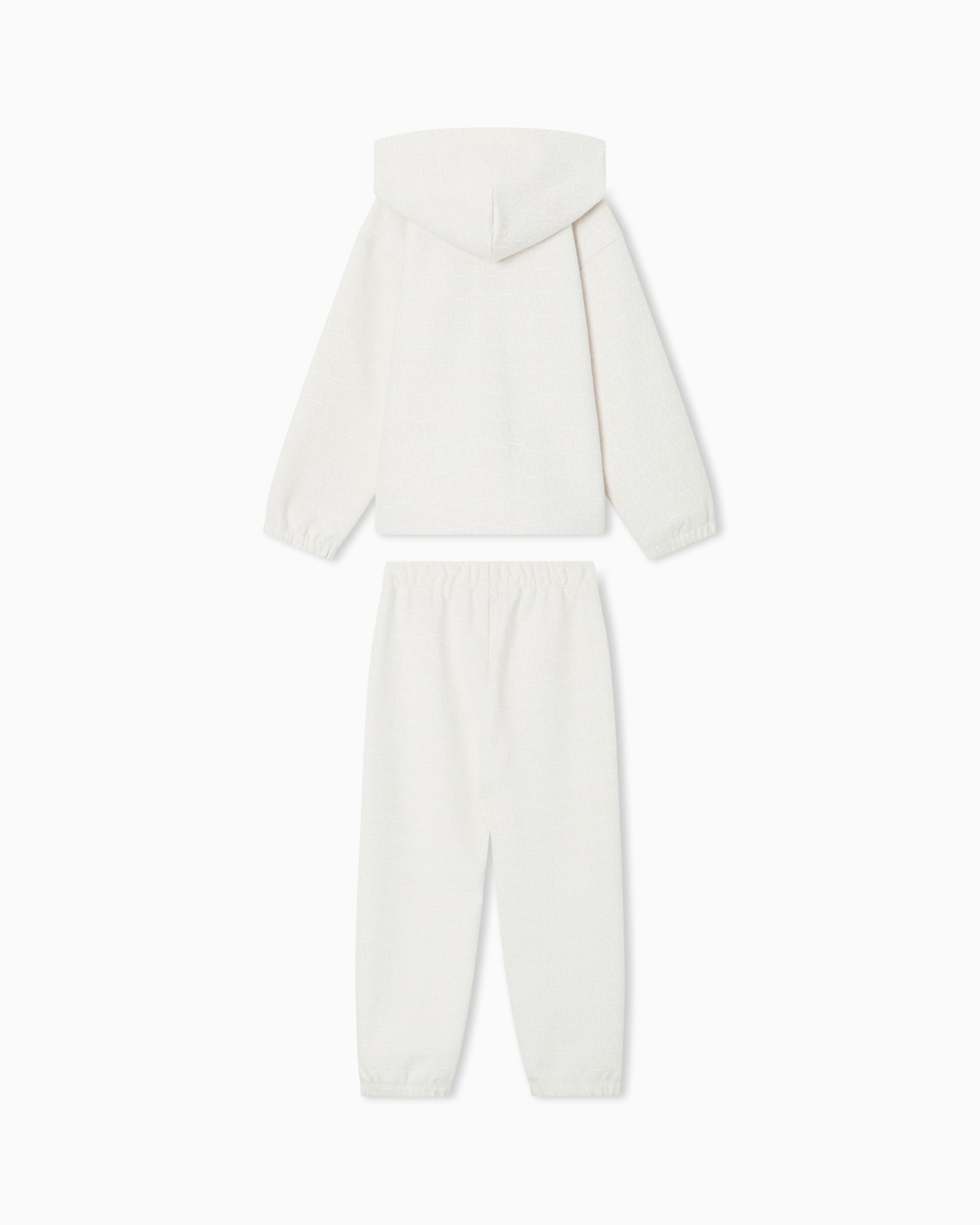 Tracksuit in jacquard double jersey with an embossed logo Slide 2