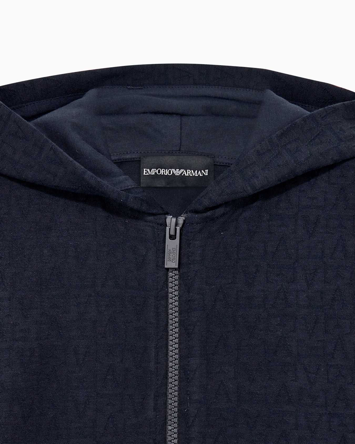 Survêtement oversize en jersey jacquard à capuche zippée Diapositive 1