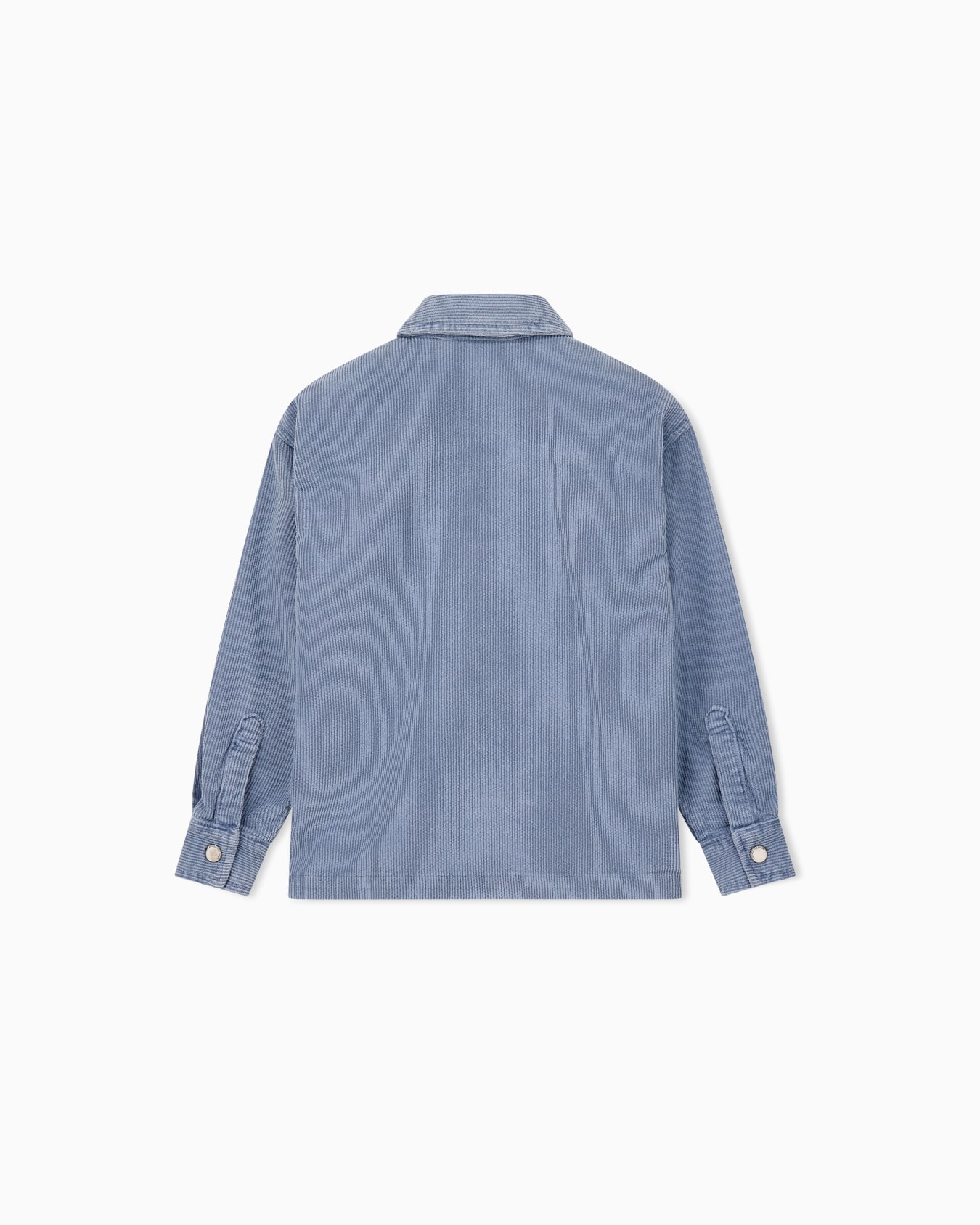 Camicia in velluto millerighe di cotone con taschino Slide 2
