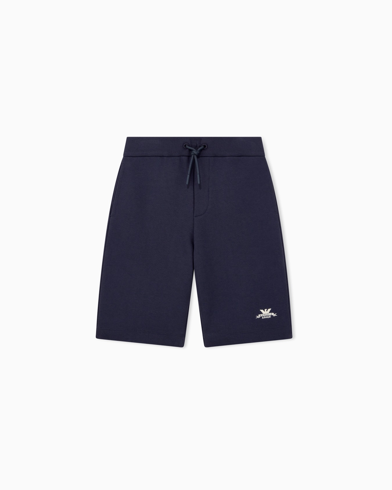 Short en molleton de coton avec cordon de serrage Diapositive 0