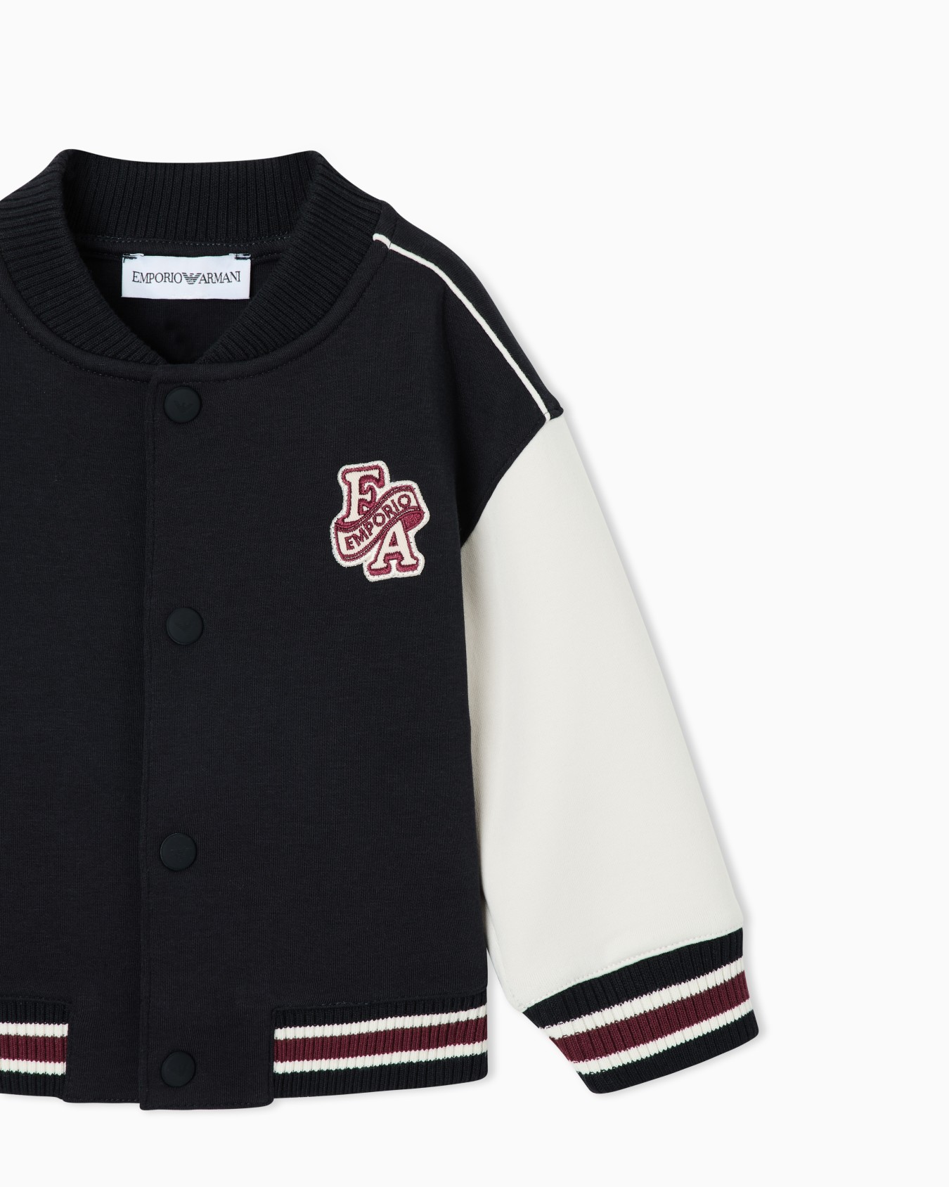 Sweatshirt in double jersey with a snap button closure Slide 1