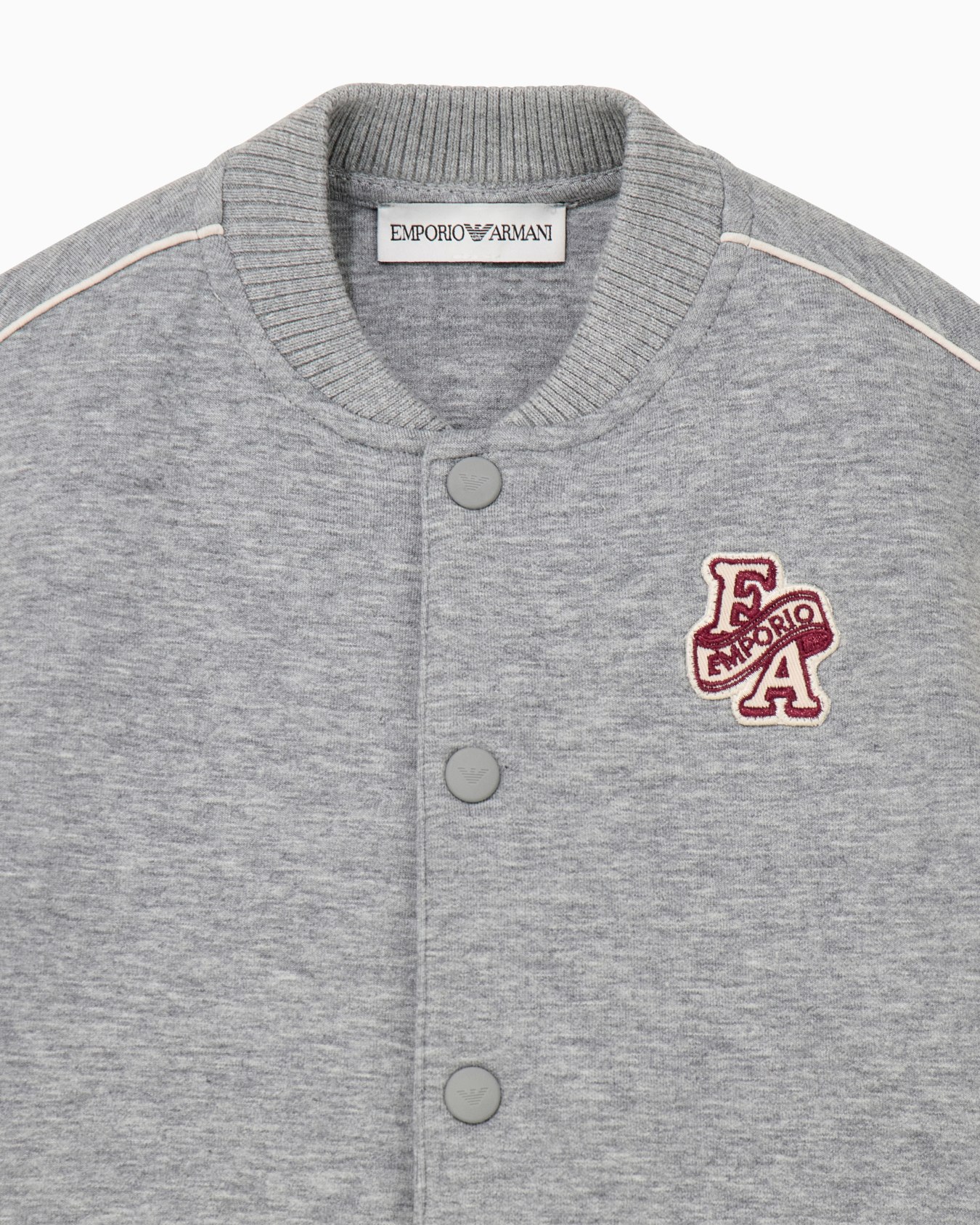 Sweatshirt in double jersey with a snap button closure Slide 1