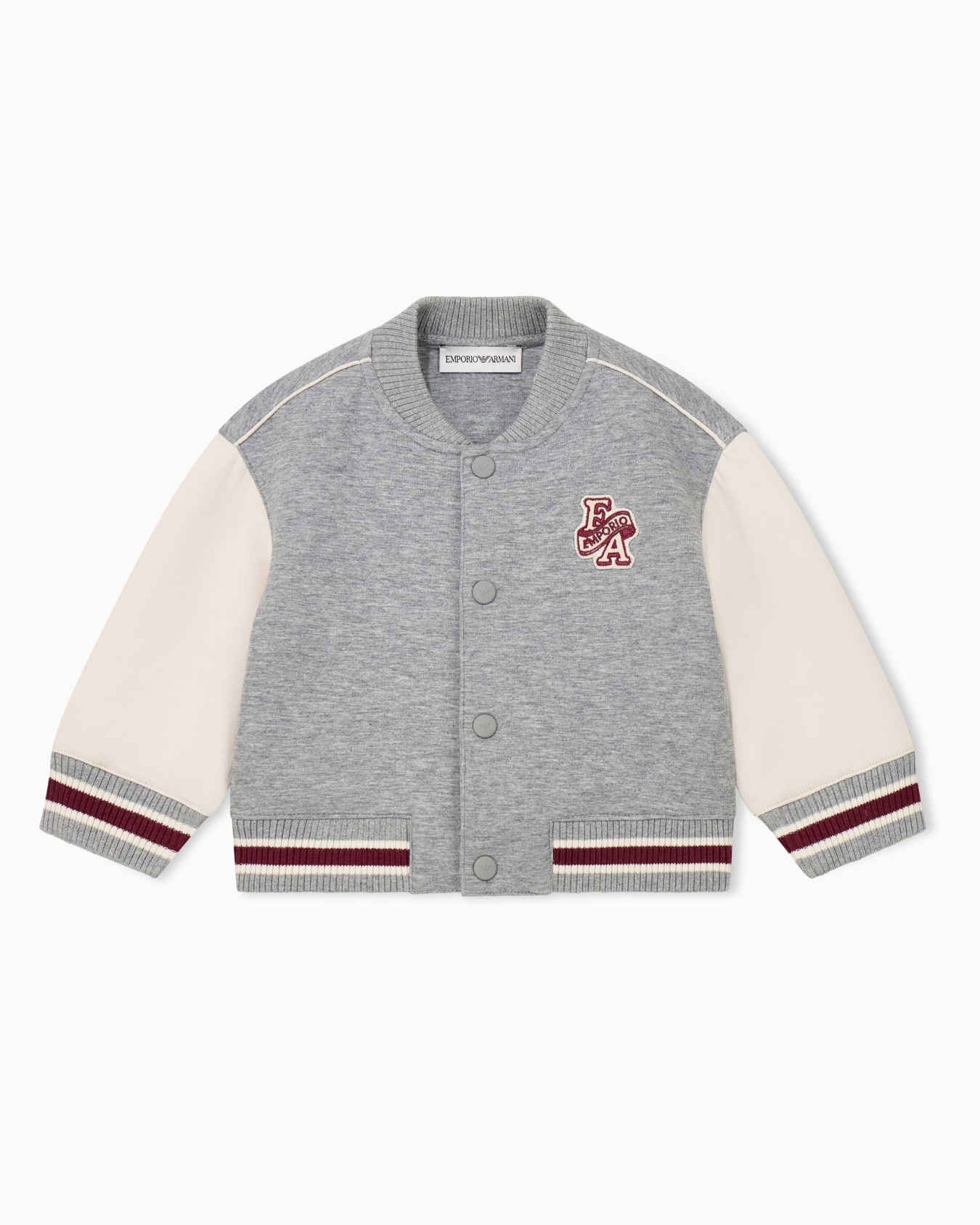 Sweatshirt in double jersey with a snap button closure Slide 0