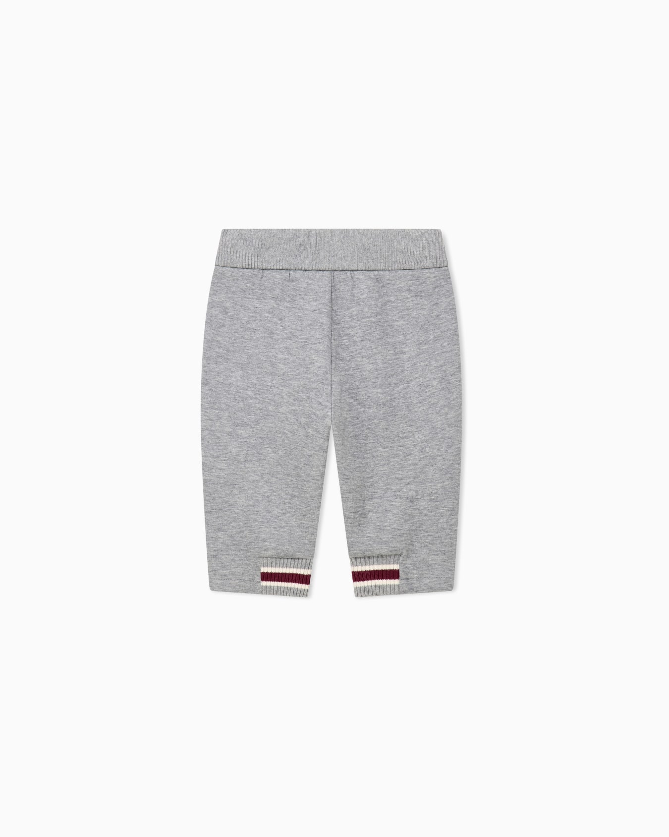 Pantaloni jogger in jersey doppio con polsini a righe Slide 2