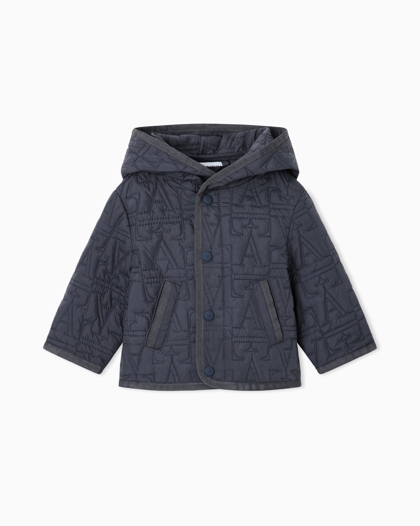 Blouson jacket with a quilted hood and embossed pattern Slide 0