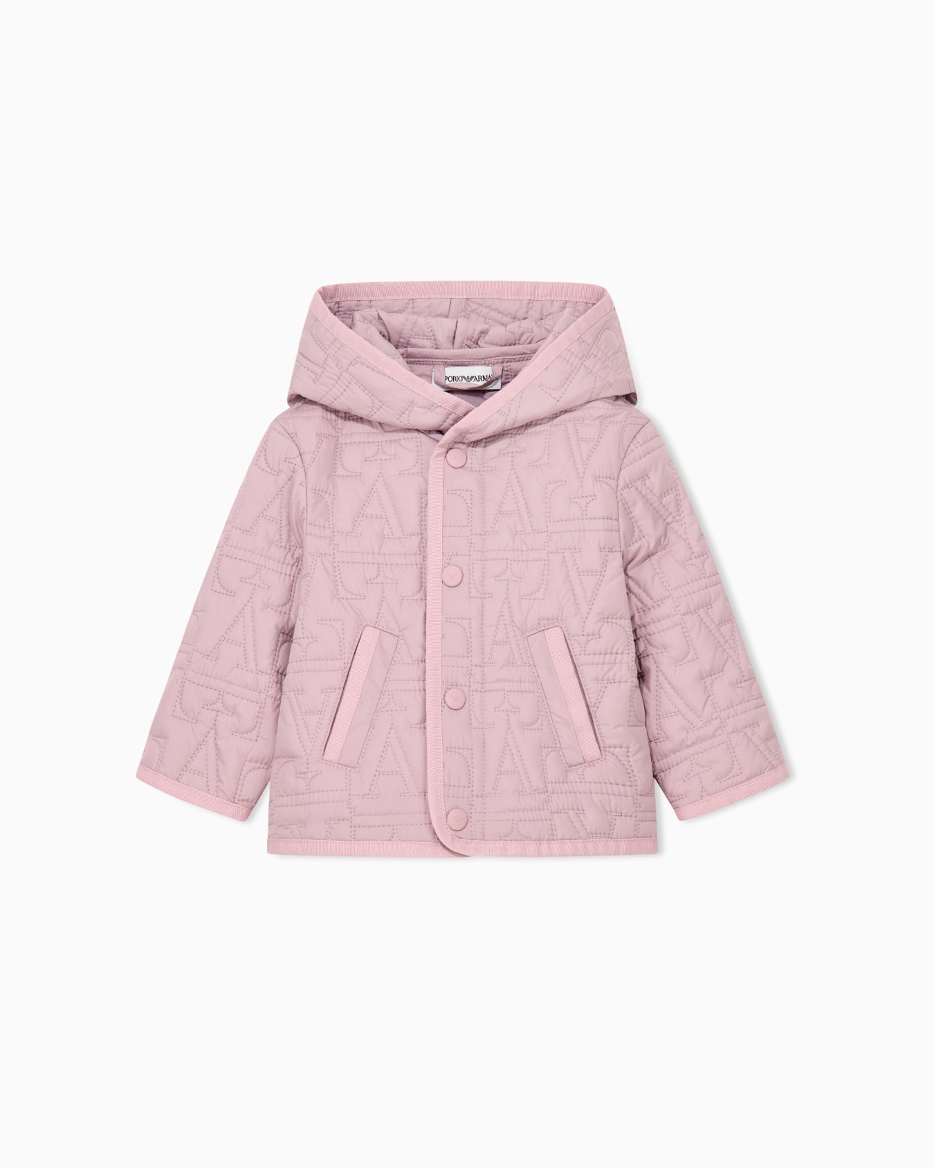 Blouson jacket with a quilted hood and embossed pattern Slide 0