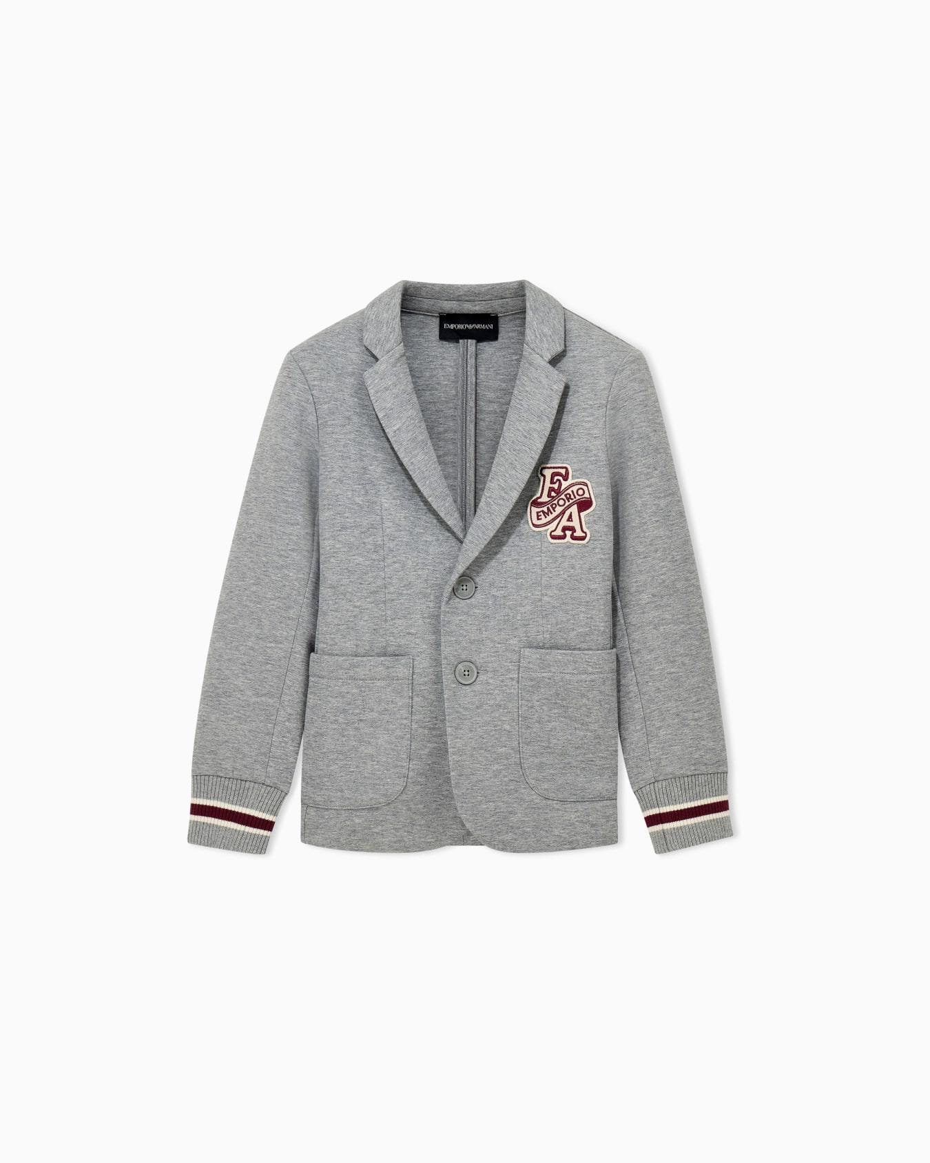 Blazer double jersey with ribbed cuffs and two buttons Slide 0