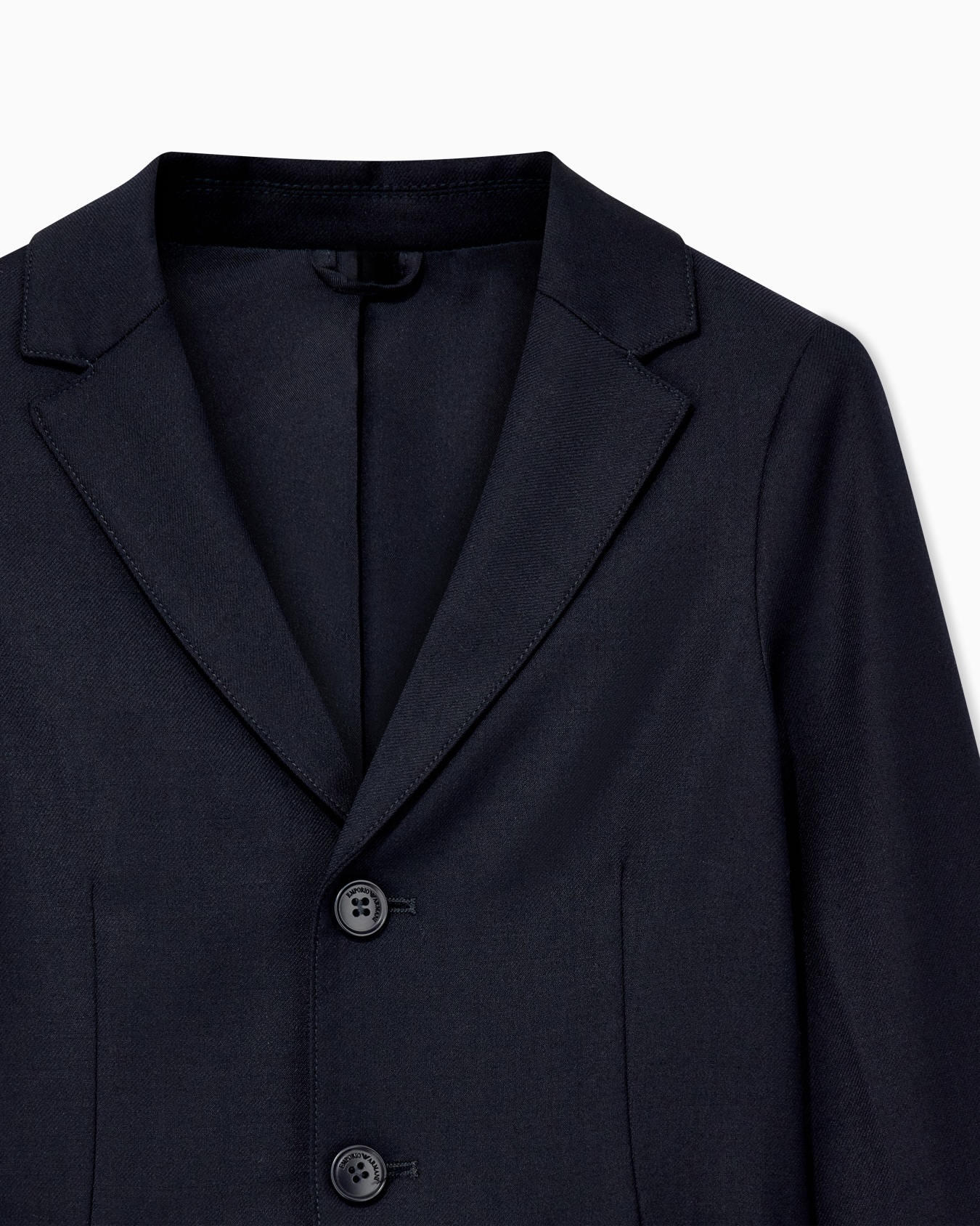 Fresco wool blazer with a notched lapel and flap pockets Slide 1
