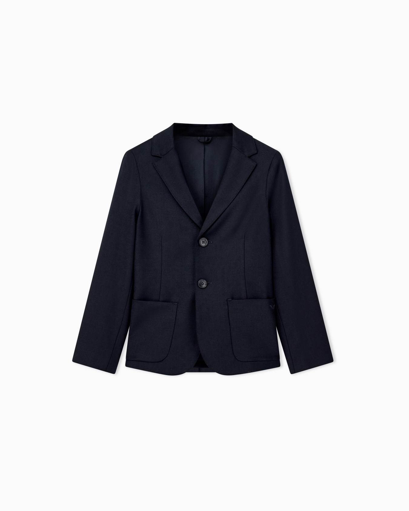Fresco wool blazer with a notched lapel and flap pockets Slide 0