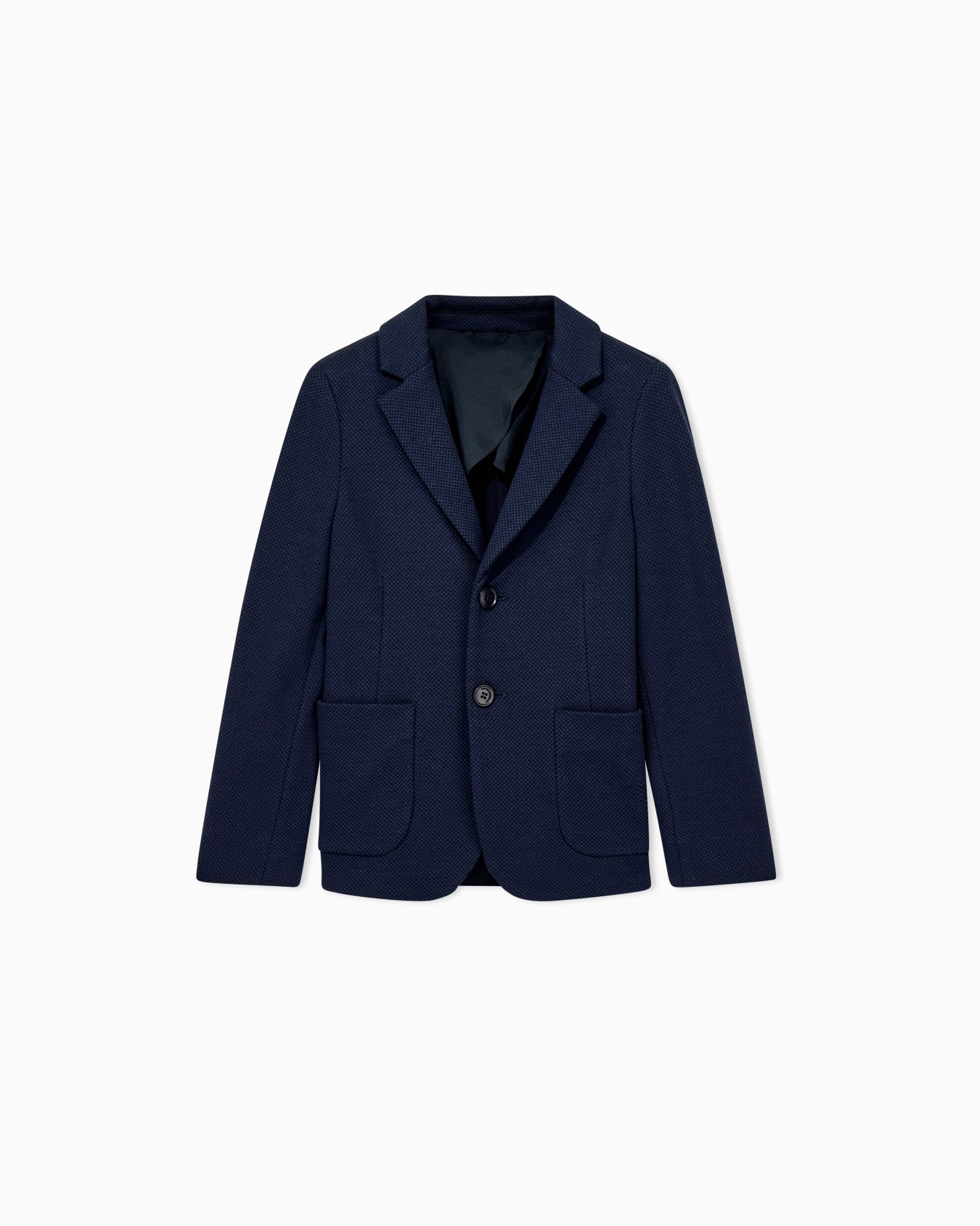 Blazer with micro-pattern and notched lapels and two buttons Slide 0