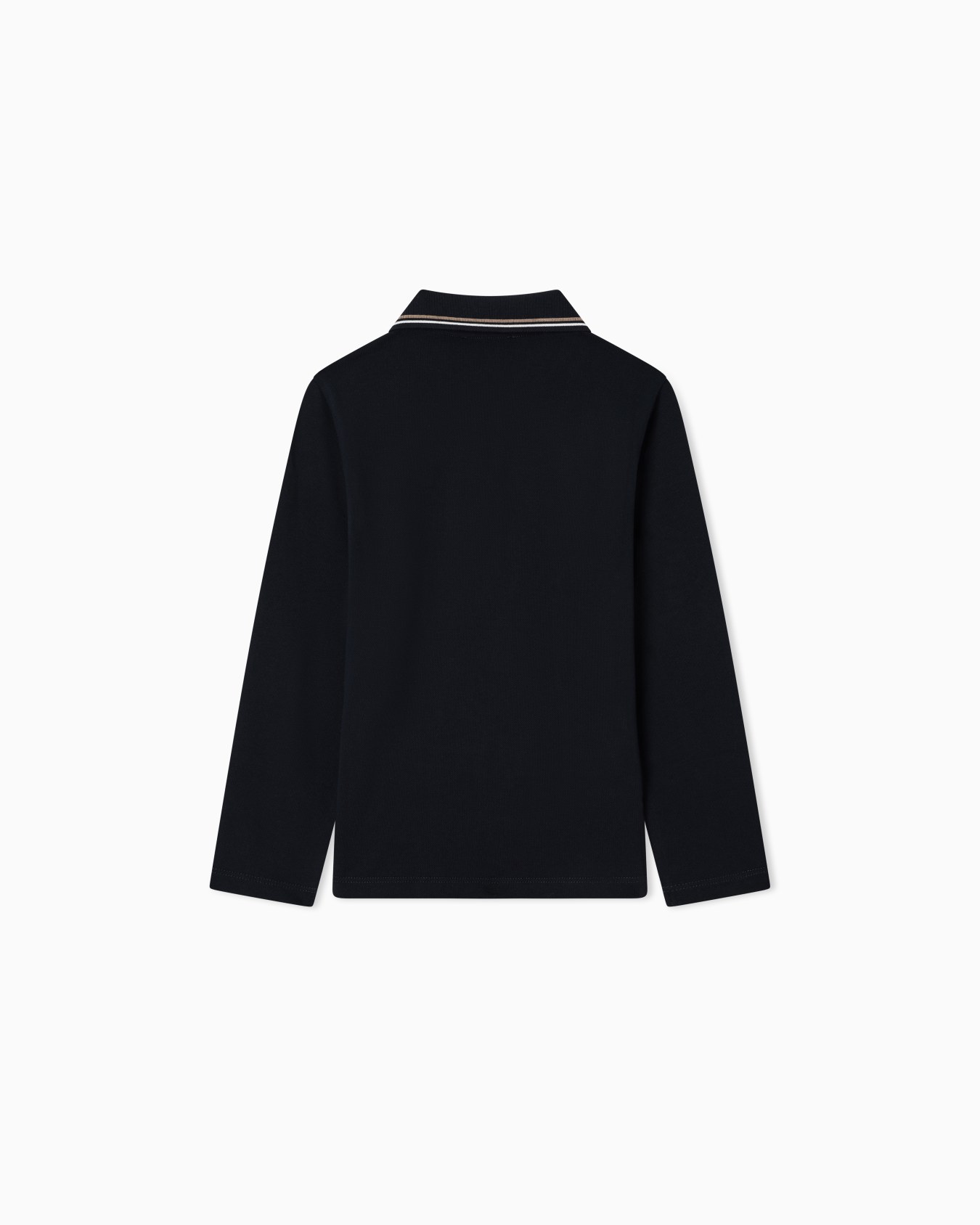 Polo à manches longues en piqué stretch Diapositive 2