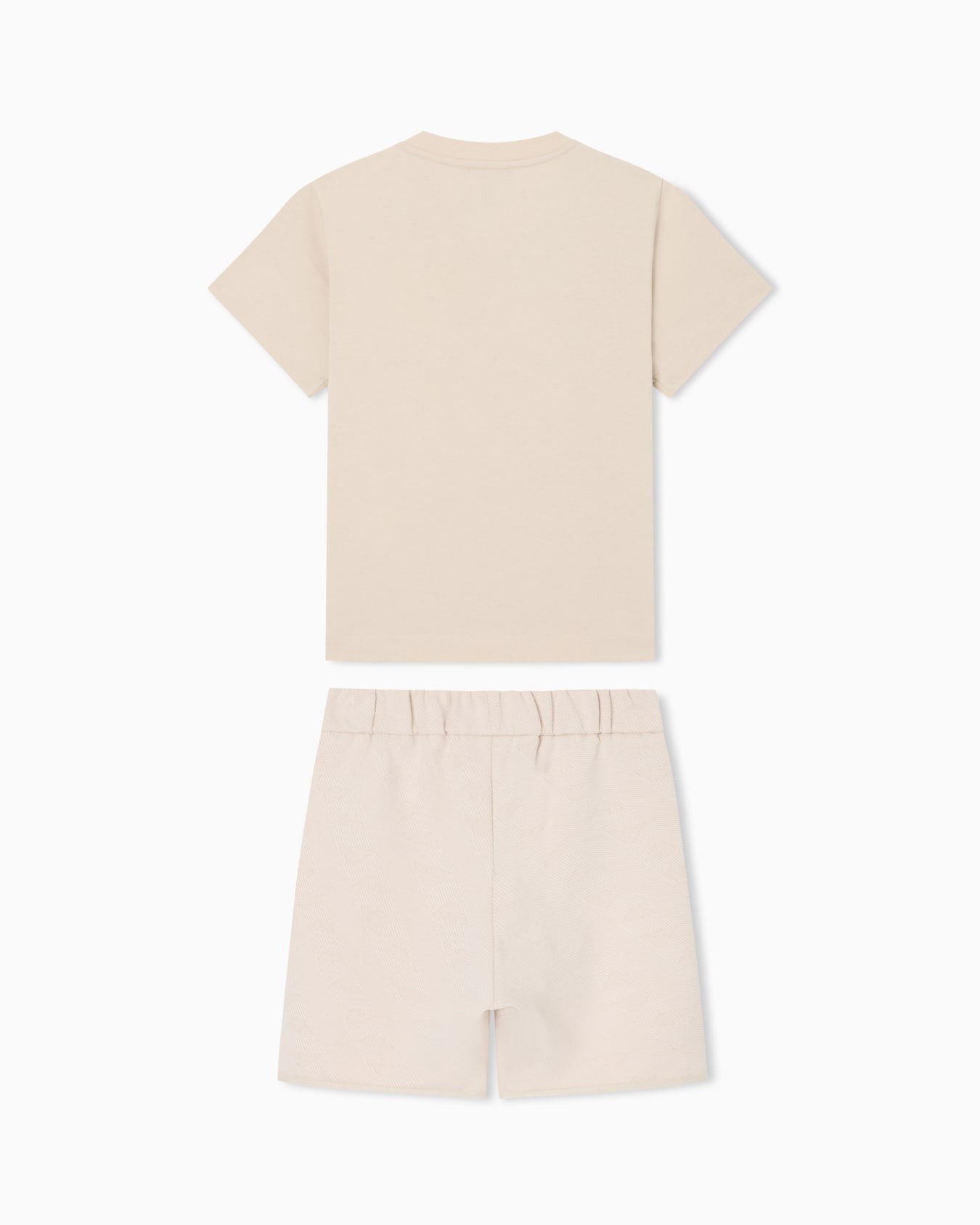 T-shirt and Bermuda shorts set in heavy jersey micro patch eagle スライドする 1