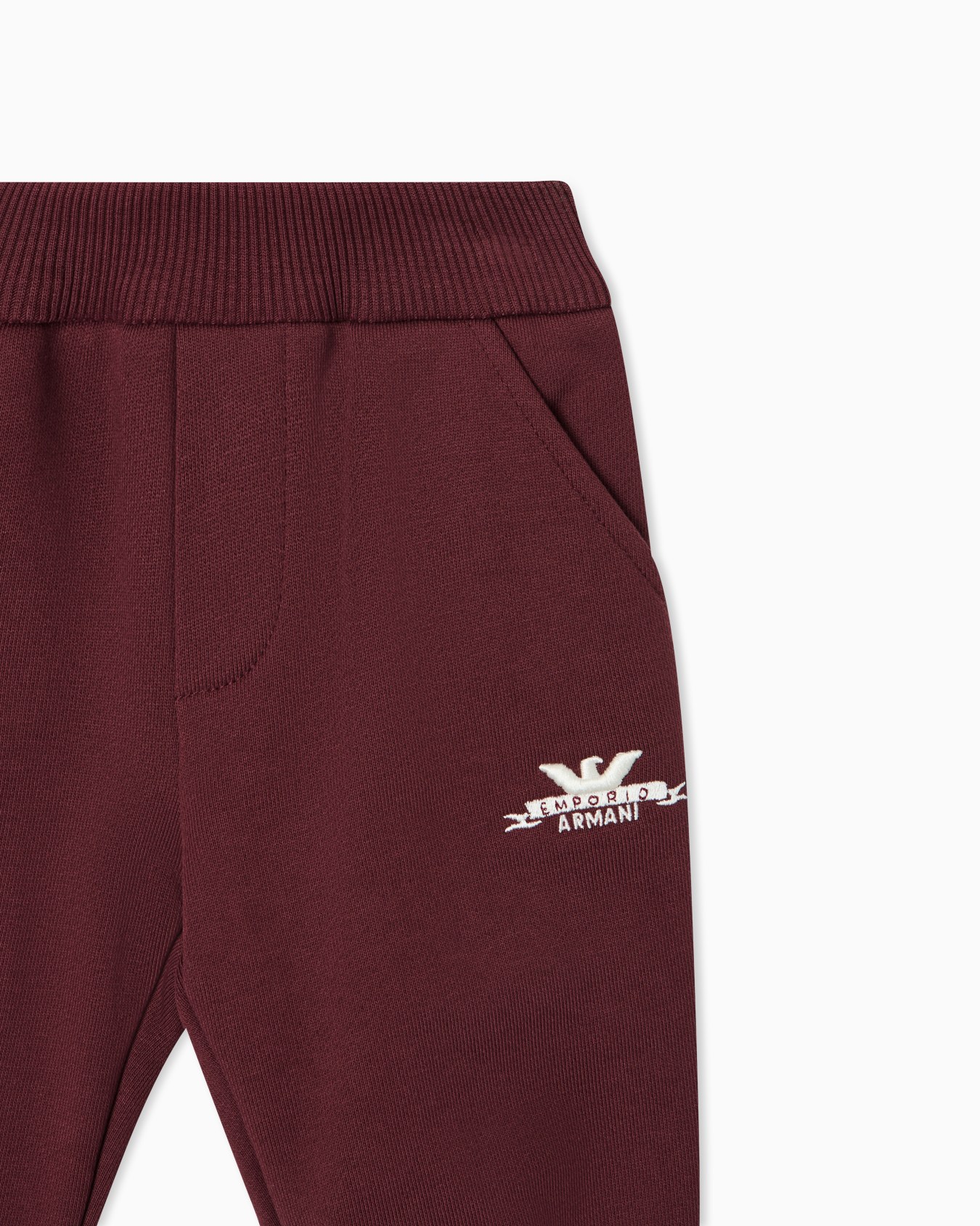 Cotton fleece sweatpants with side pockets and a logo Slide 1