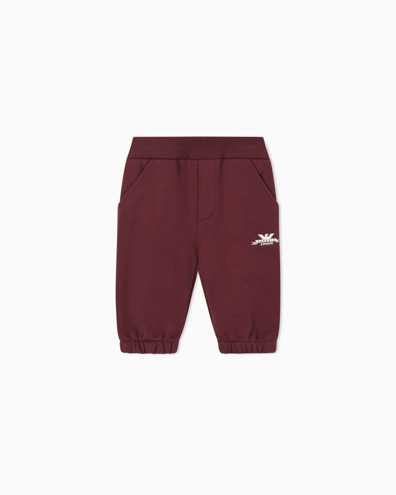 Cotton fleece sweatpants with side pockets and a logo Slide 0